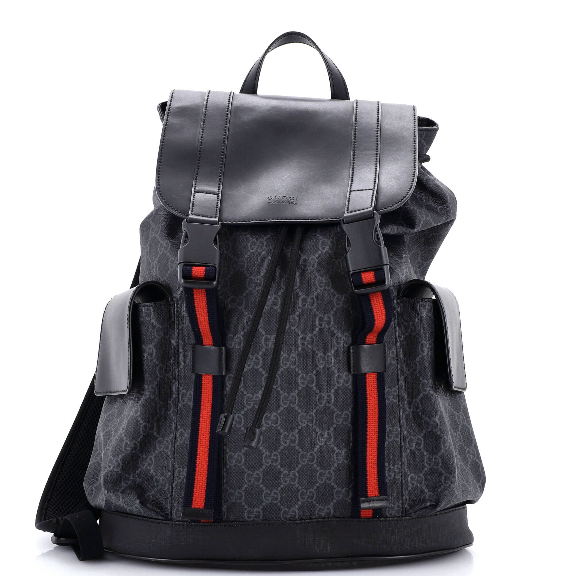 Gucci Double Pocket Buckle Backpack Size ONE SIZE - 1 Thumbnail