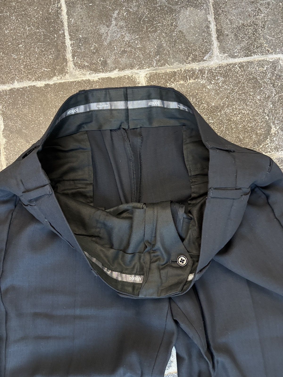 Armani Collezioni Armani Suit G-Line Wool Two Piece 2pc EU 52 Trousers Jacket Size 36S - 22 Thumbnail