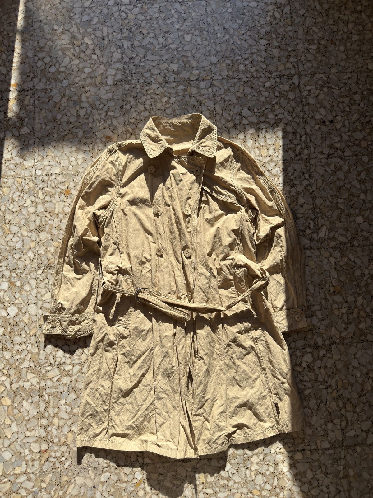 Moncler Moncler Womens Trench Coat Beige Ligthweight Size 5 Luxury Size XXL / US 16-18 / IT 52-54 - 2 Thumbnail