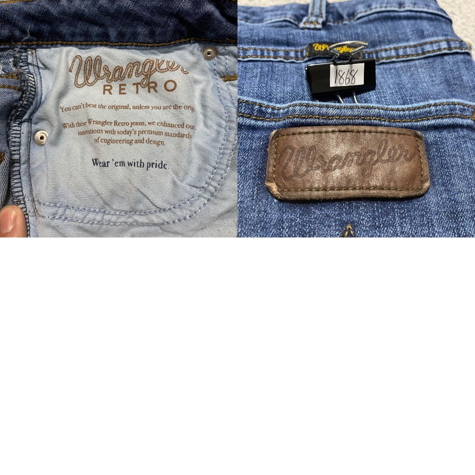 Wrangler VINTAGE Wrangler Retro Womens Jeans Blue Denim Medium Wash High Rise Skinny 32x31 Regular 5-Pocket Denim Cotton Spandex Wrangler Retro Size 24" / US 00 / IT 34 - 9 Thumbnail