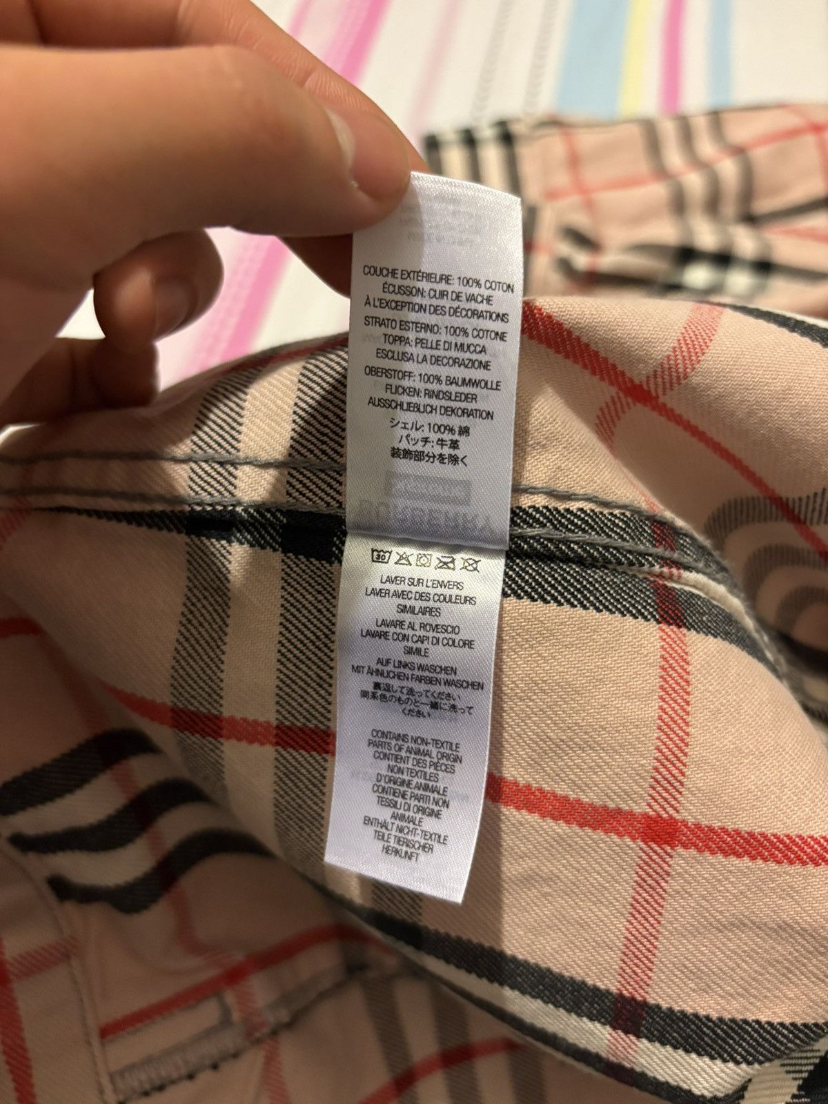 Burberry × Supreme Supreme Burberry Pink Nova Check Denim Jacket Size US L / EU 52-54 / 3 - 8 Thumbnail
