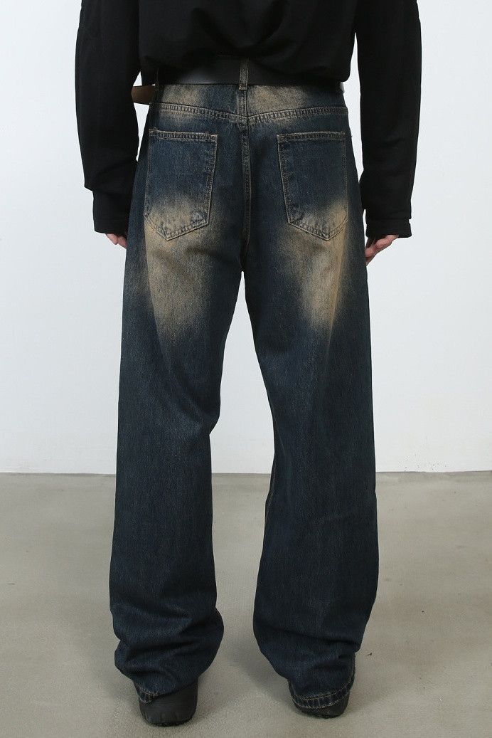 Designer × Japanese Brand Washed vintage distressed straight jeans loose Size US 32 / EU 48 - 6 Thumbnail