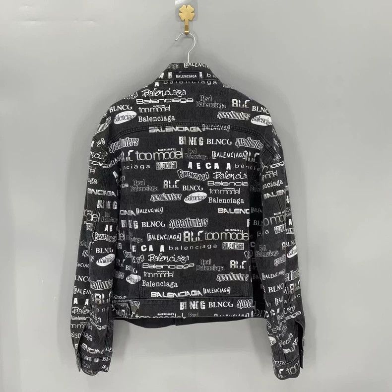 Balenciaga Balenciaga Logo Print Denim Jacket-2505 Size US L / EU 52-54 / 3 - 2 Thumbnail