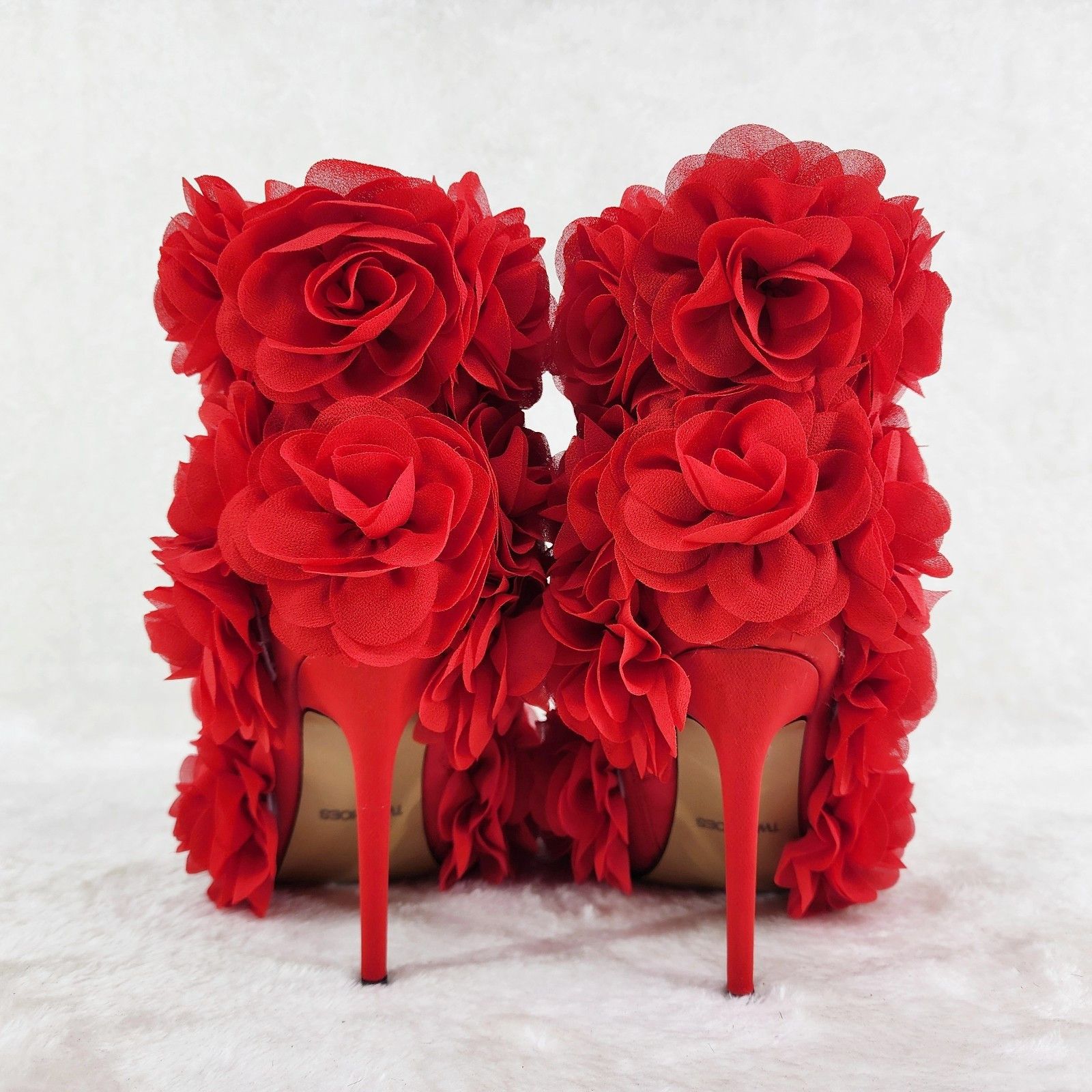 Other Beauty 3D Flowers Floral 4" High Heel Xoanna Elegant Ankle B Size US 8 / IT 38 - 3 Thumbnail
