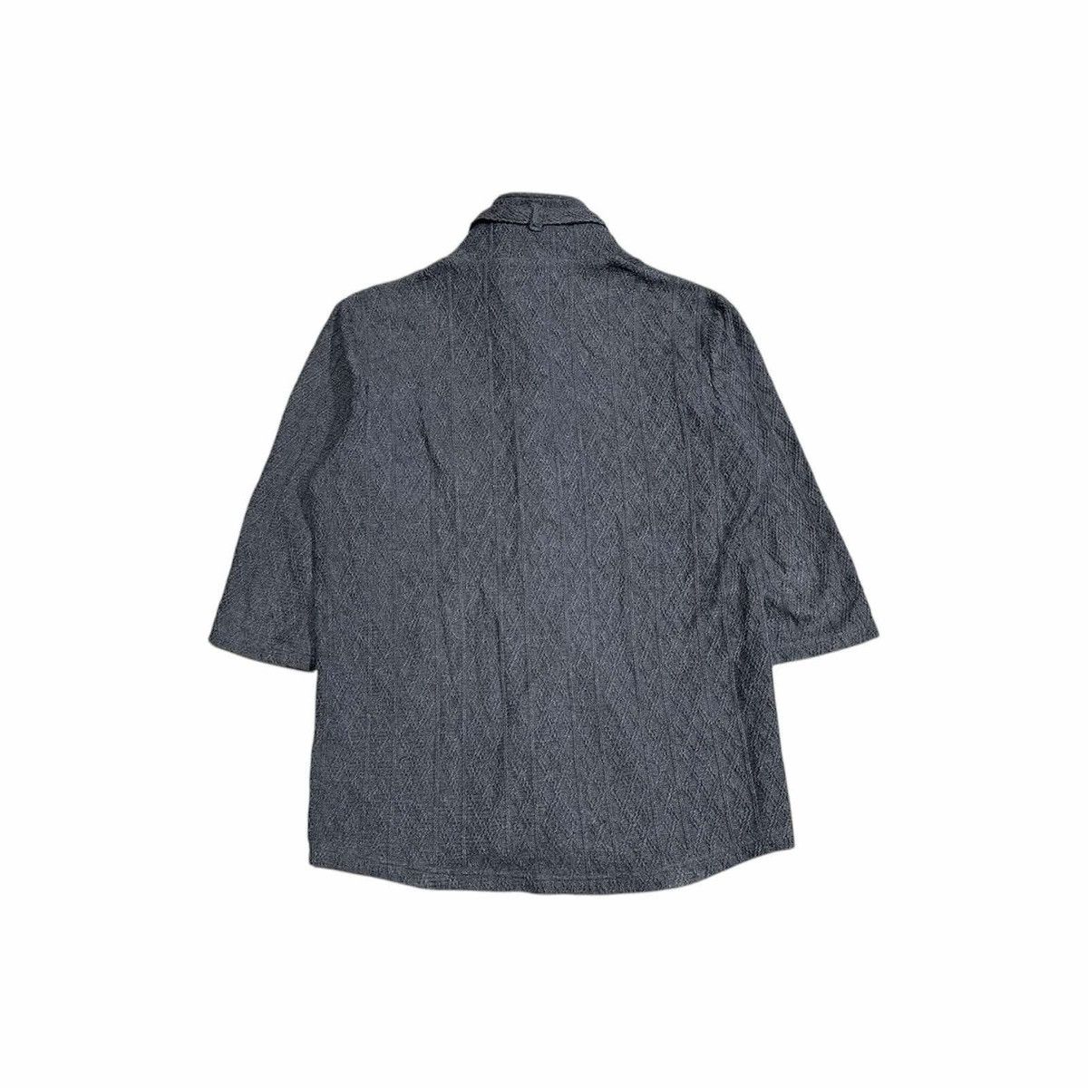 If Six Was Nine × Japanese Brand × Tornado Mart 🔥Y2K Archived Tornado Mart Cable Knit Snap Button Belt Shirt Size US L / EU 52-54 / 3 - 6 Thumbnail