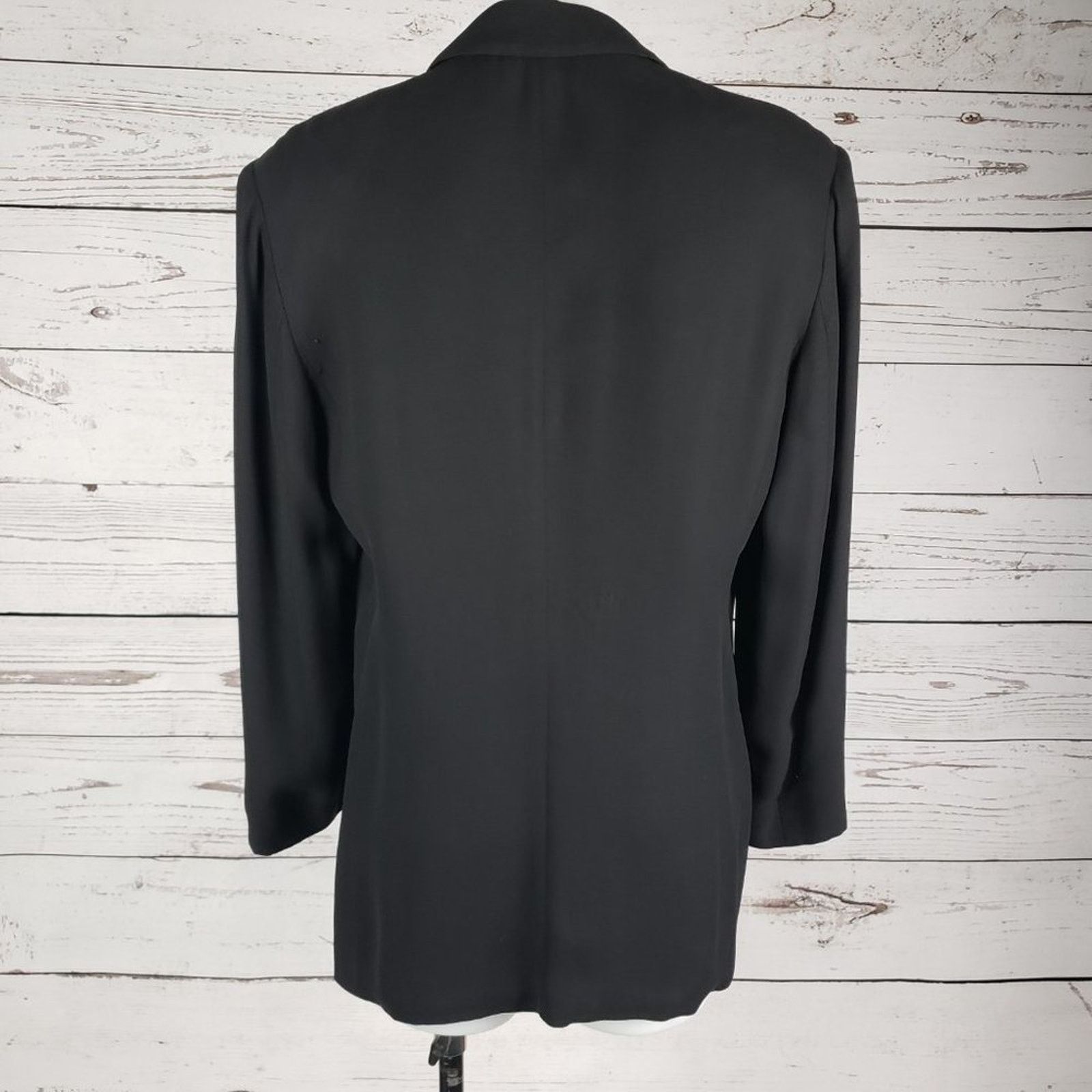 Other MaxMara 2-Button Solid Black Black Blazer Jacket Size 8 Size M / US 6-8 / IT 42-44 - 8 Thumbnail