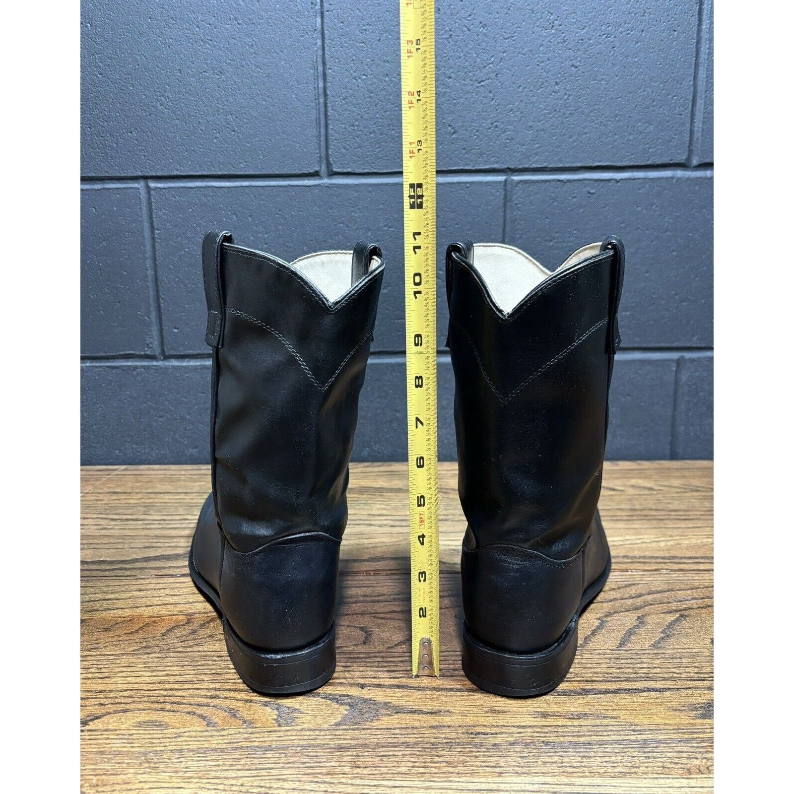 Other Texas 4400 Black Leather Western Cowgirl Boots Size US 8.5 / IT 38.5 - 5 Thumbnail