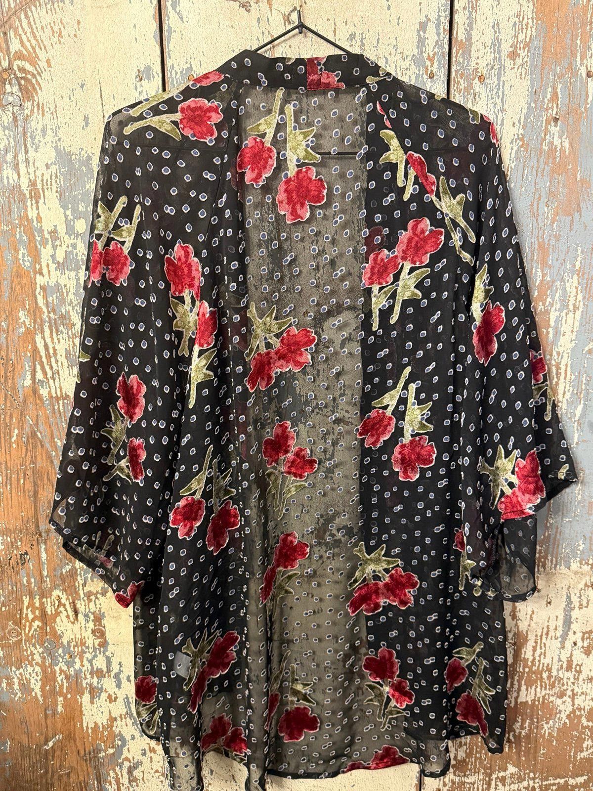 Designer True Craft sheer floral open cardigan, size Medium Size M / US 6-8 / IT 42-44 - 3 Thumbnail