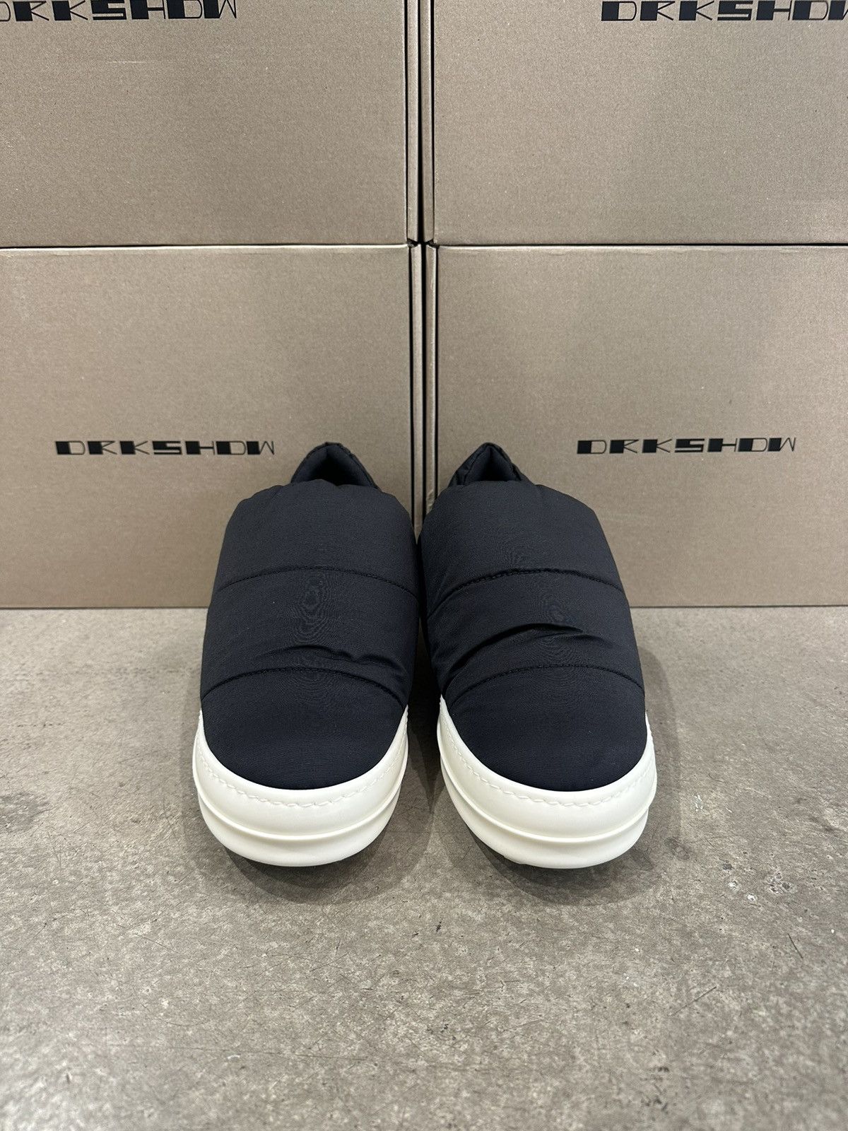 Rick Owens Drkshdw RICK OWENS - DRKSHDW Imbottite Puffer Sneaker Black Milk Size US 8 / EU 41 - 2 Thumbnail