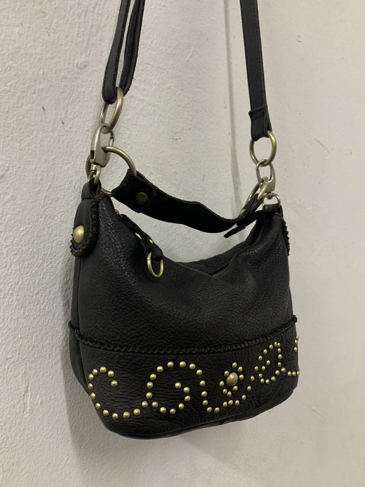 Beams Japan × Leather Ray Beams Beaure Shoulder Leather Studded Bag Size ONE SIZE - 4 Thumbnail