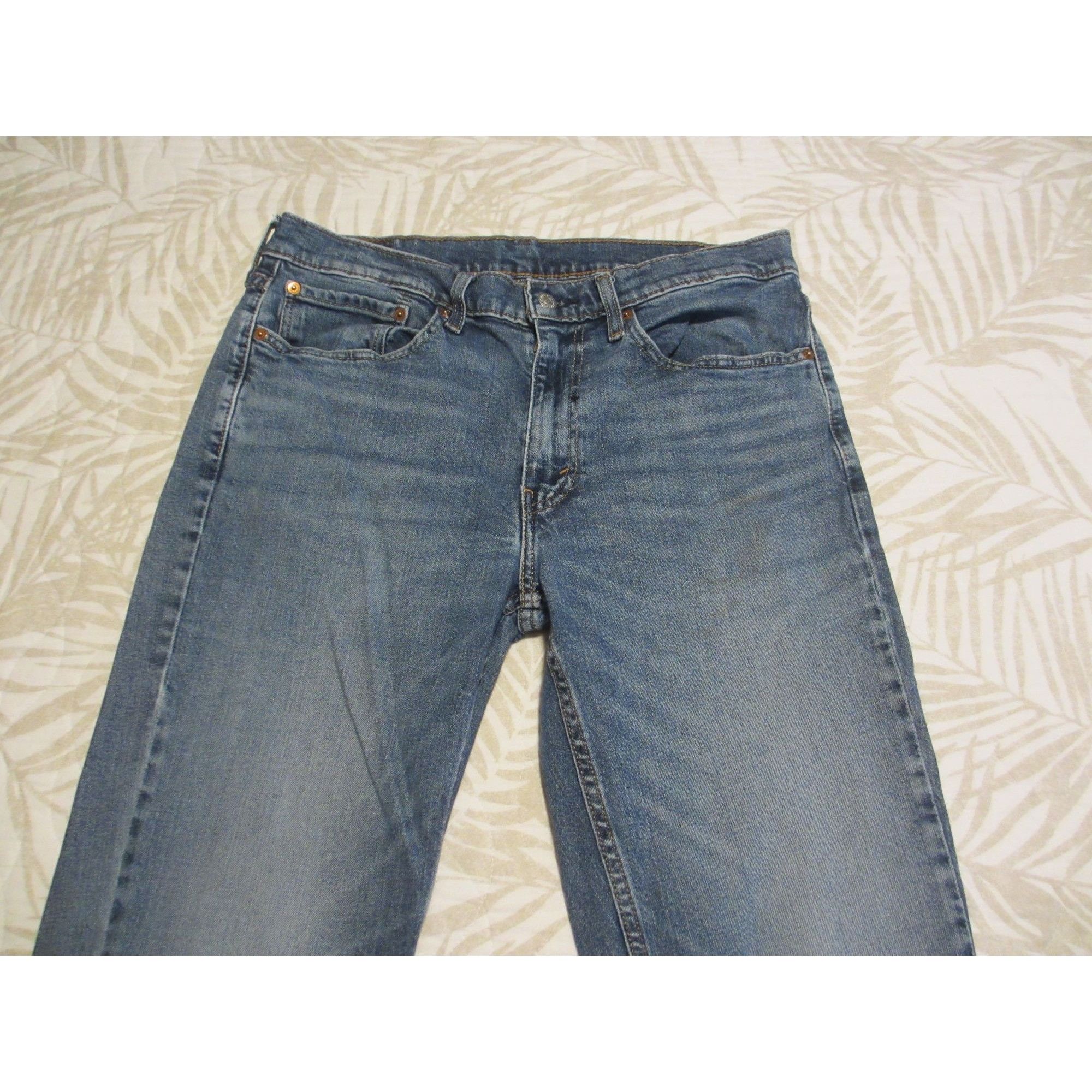 Levi's Levis 514 Distressed Blue Denim Jeans With Frayed Hems 34/3 Size US 34 / EU 50 - 1 Thumbnail