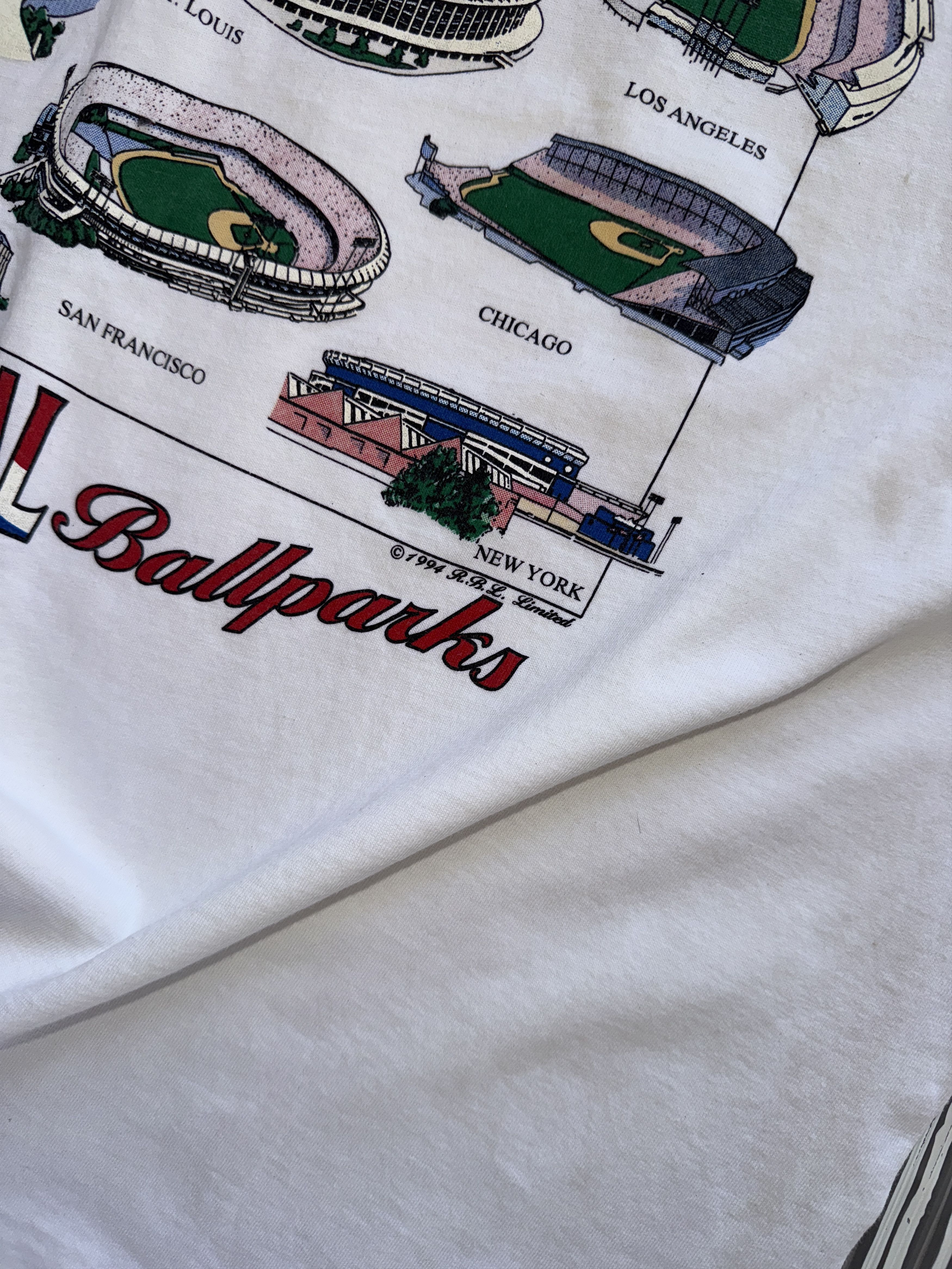 Lee Lee MLB vintage white t-shirt 1994 - XL Size US XL / EU 56 / 4 - 3 Thumbnail