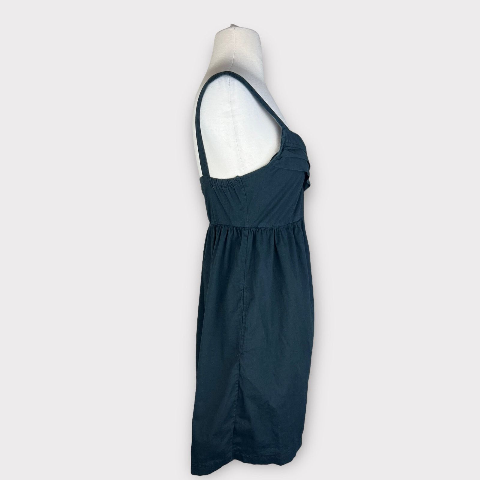 Macys BeBop Empire Waist Full Zip Black Sweetheart Pockets Dress Size M / US 6-8 / IT 42-44 - 2 Thumbnail