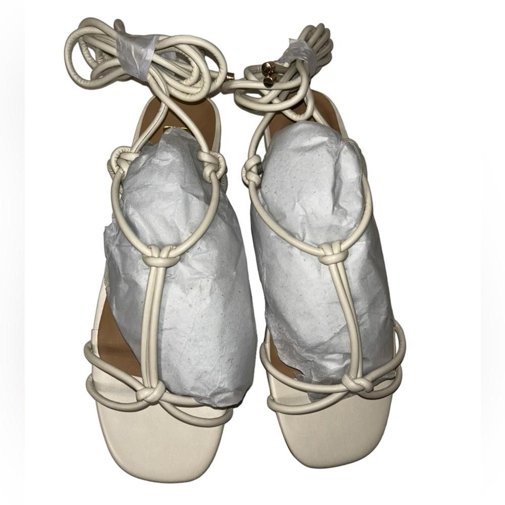 Lulus Lulus l NWT Storyy Ivory Strappy Lace-Up Sandals Size 6 Size US 6 / IT 36 - 3 Thumbnail