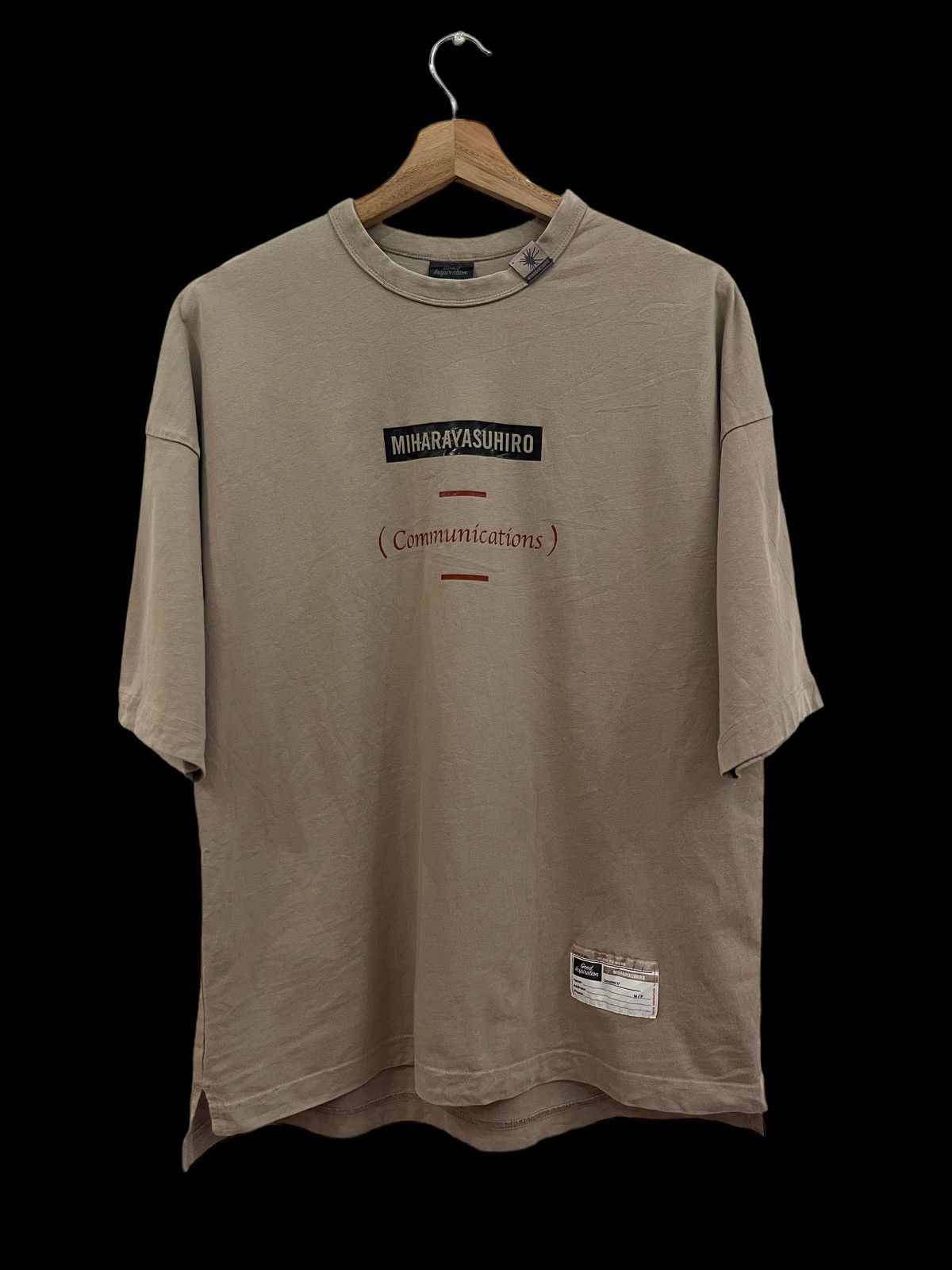 image of Miharayasuhiro Oversized T-Shirt in Beige, Men's (Size Small)
