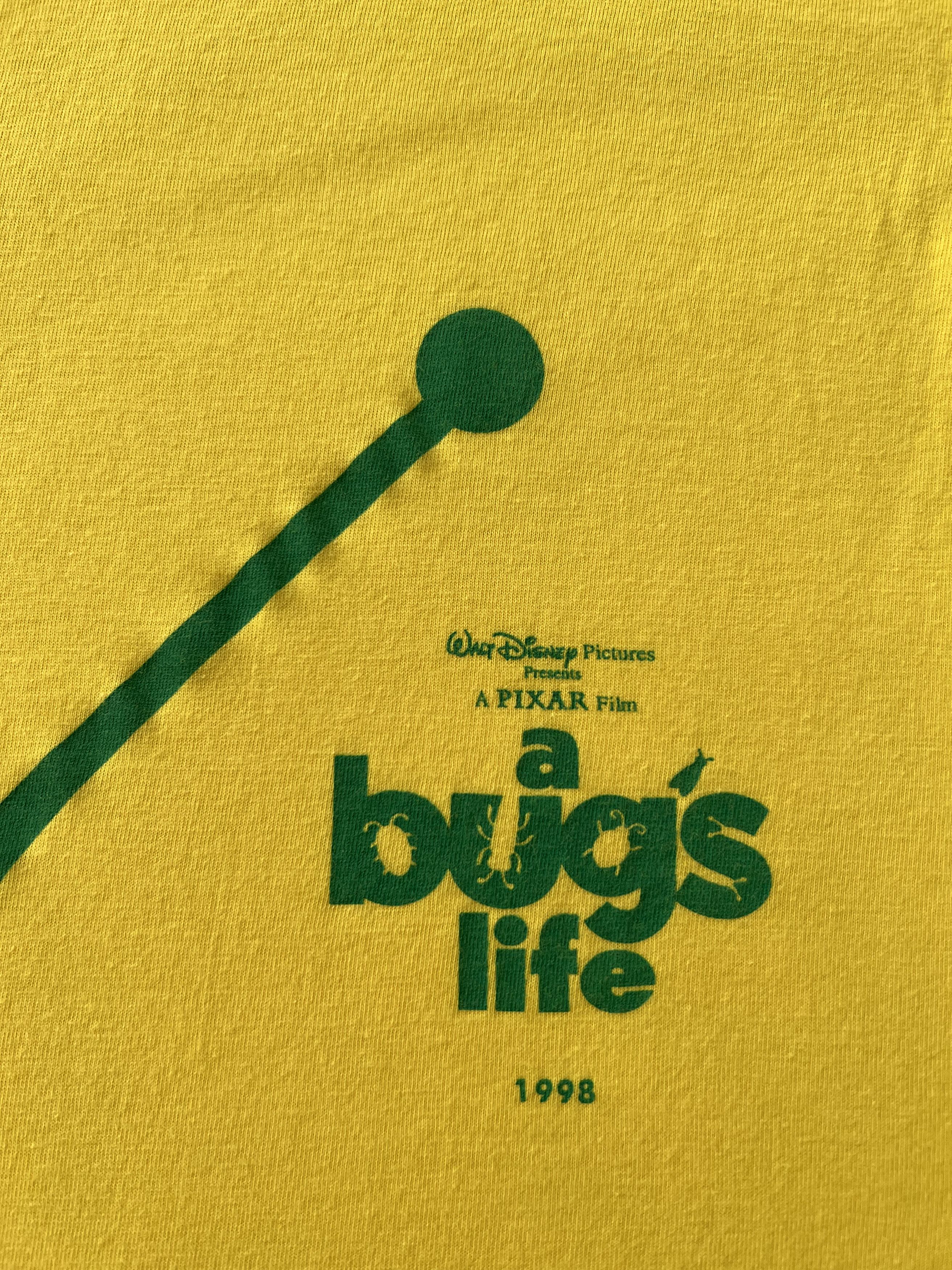 Cartoon Network Vintage 1998 A Bugs Life Movie Pixar Disney Promo Yellow Tee Size US L / EU 52-54 / 3 - 5 Thumbnail