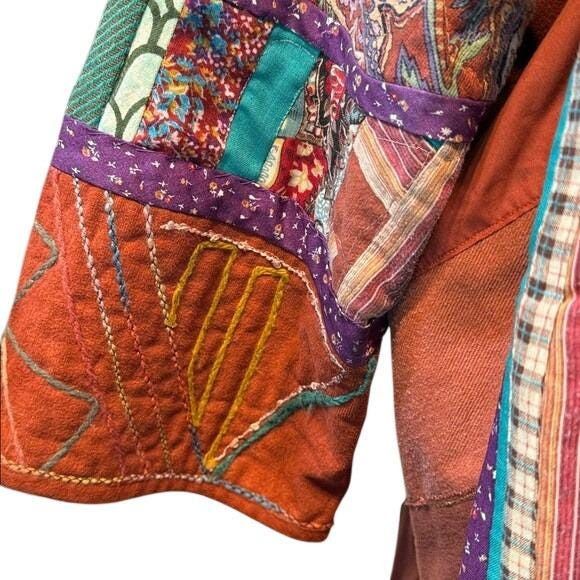Other Handmade Patchwork Kimono Jacket Women Bright Multicolor OS Size ONE SIZE - 15 Thumbnail
