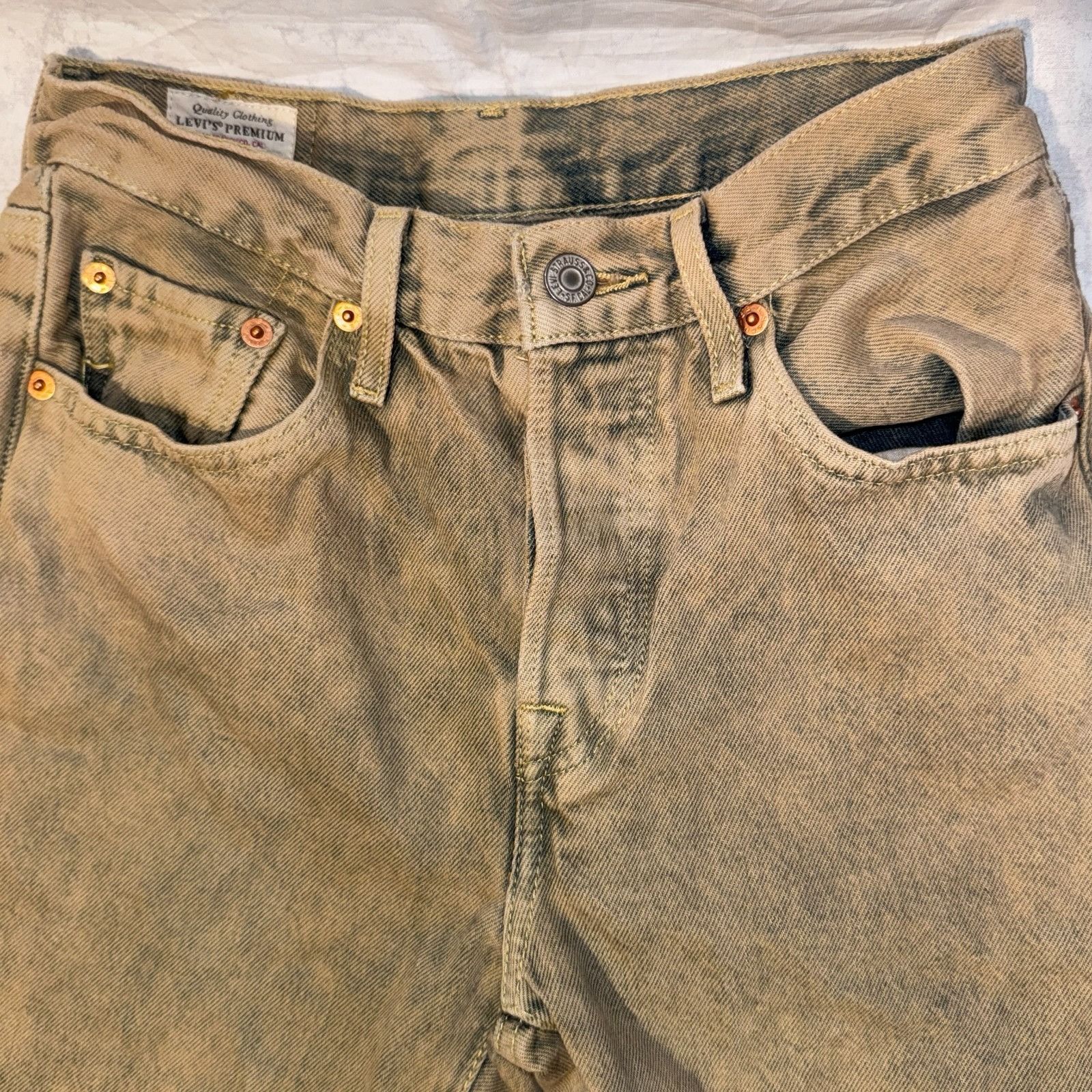 Levi's Levi's Premium 501 Women's Original Fit Cloudy Khaki - Mediu Size 24" / US 00 / IT 34 - 2 Thumbnail