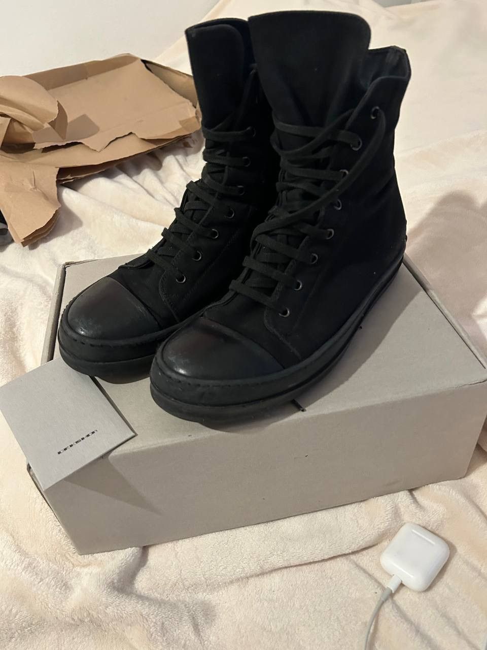 Rick Owens Drkshdw rick owens high ramones triple black ramones Size US 10.5 / EU 43-44 - 6 Thumbnail