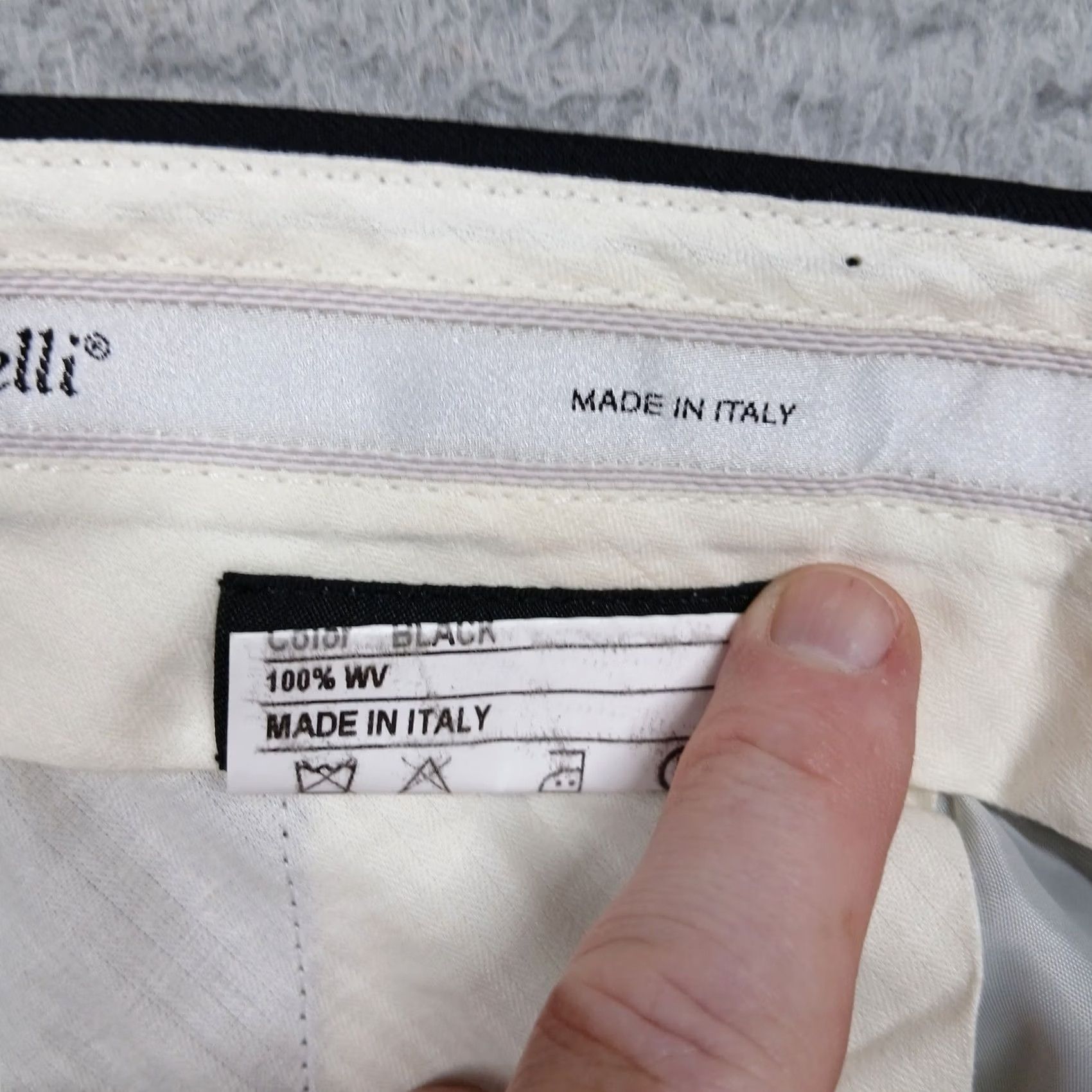 Vintage Santorelli Dress Pants Mens 35 Black Luxury Serge Wool Flat Front 30 in Inseam Rome Size US 35 - 6 Thumbnail