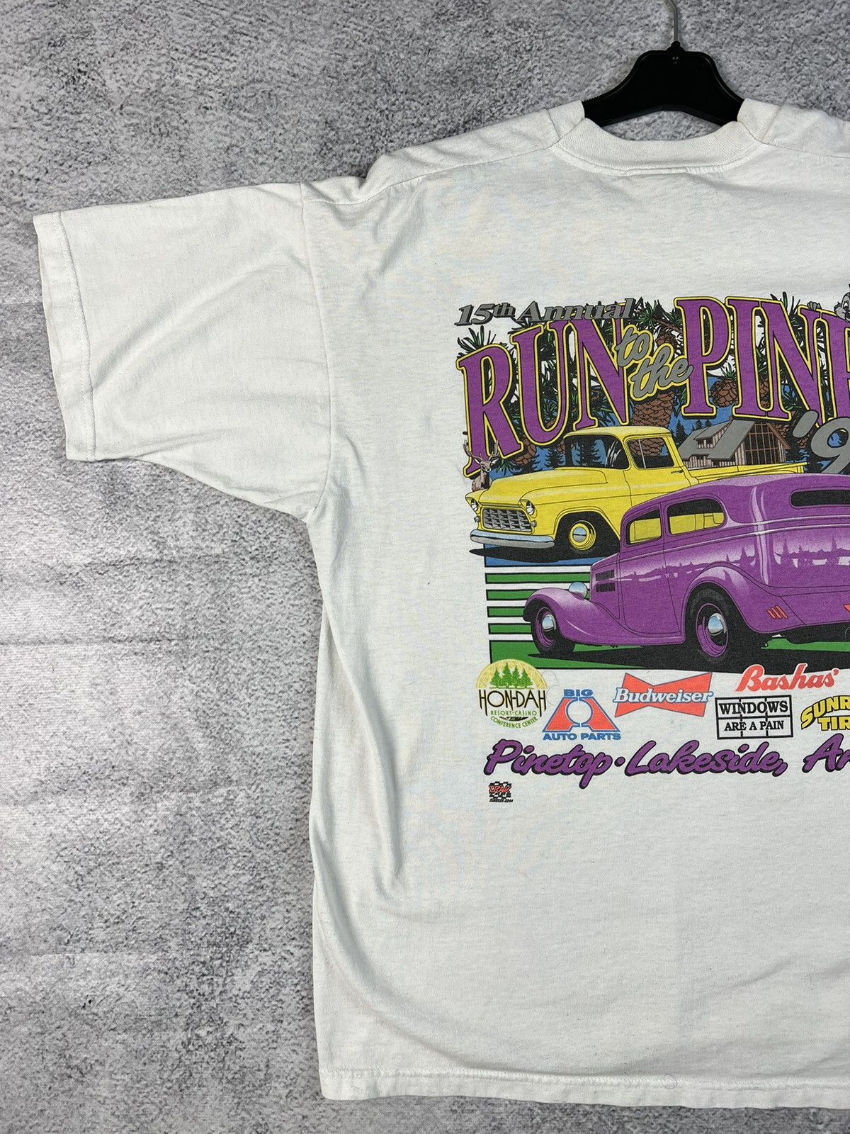 Band Tees × Vintage Vintage FOTL White Run to the Pines Pinetop Lakeside Arizona Size US XL / EU 56 / 4 - 10 Thumbnail