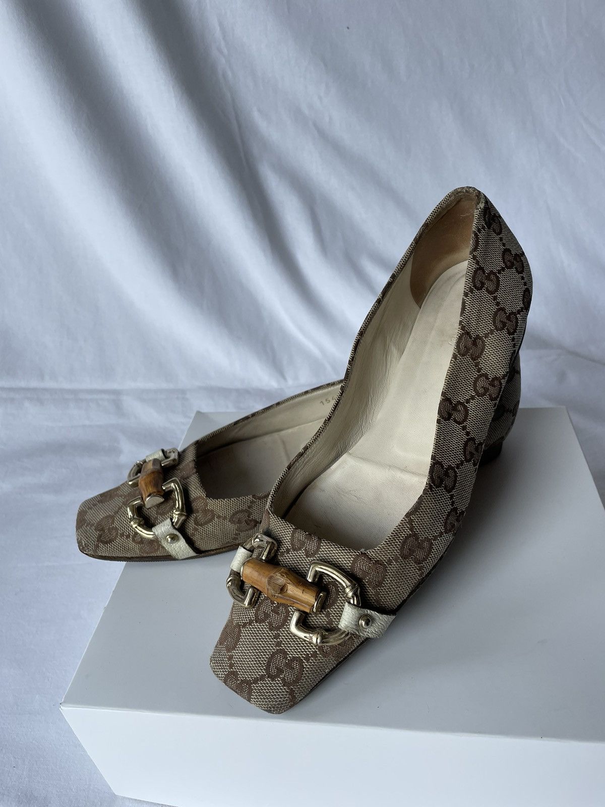 Gucci × Tom Ford × Vintage GUCCI MONOGRAM VINTAGE low-top shoes Tom Ford era , size 37C Size US 7 / IT 37 - 3 Thumbnail