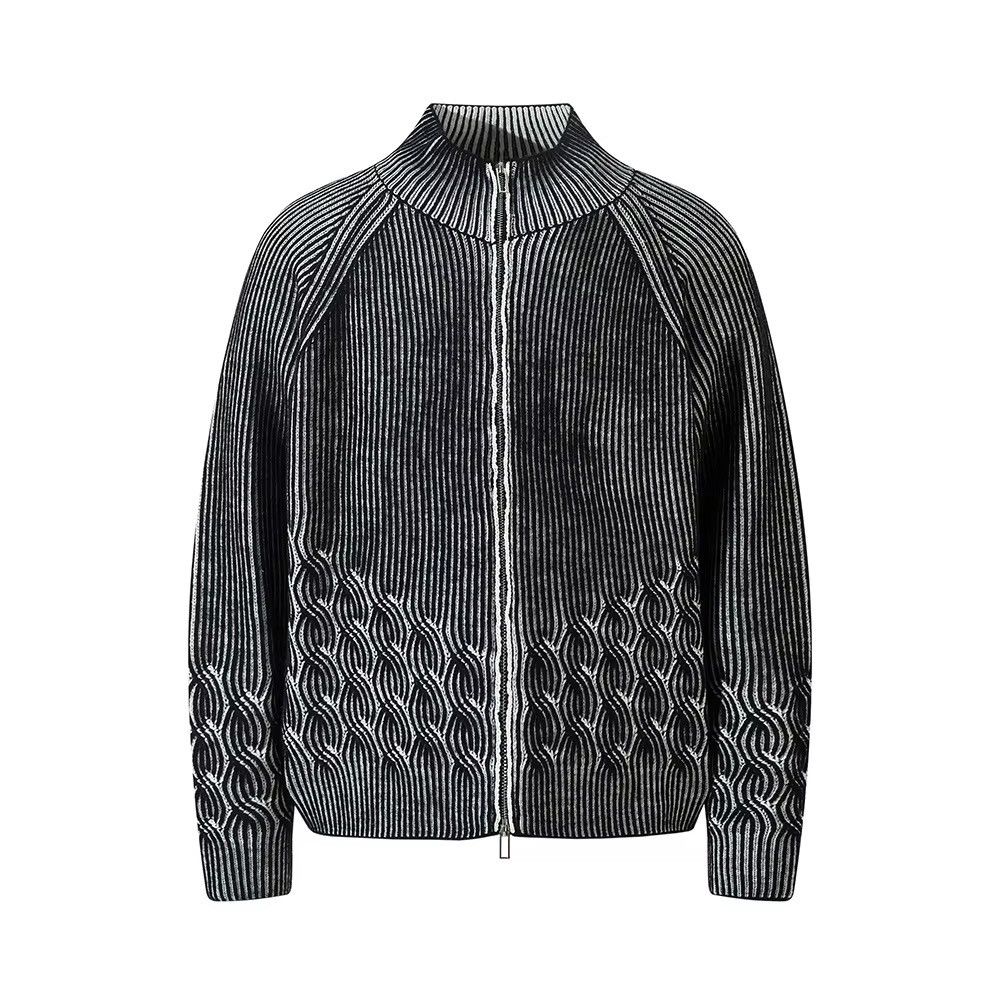 Designer × Vintage Streetwear Design Washed Zipper Retro Jacket Sweater Size US L / EU 52-54 / 3 - 1 Thumbnail