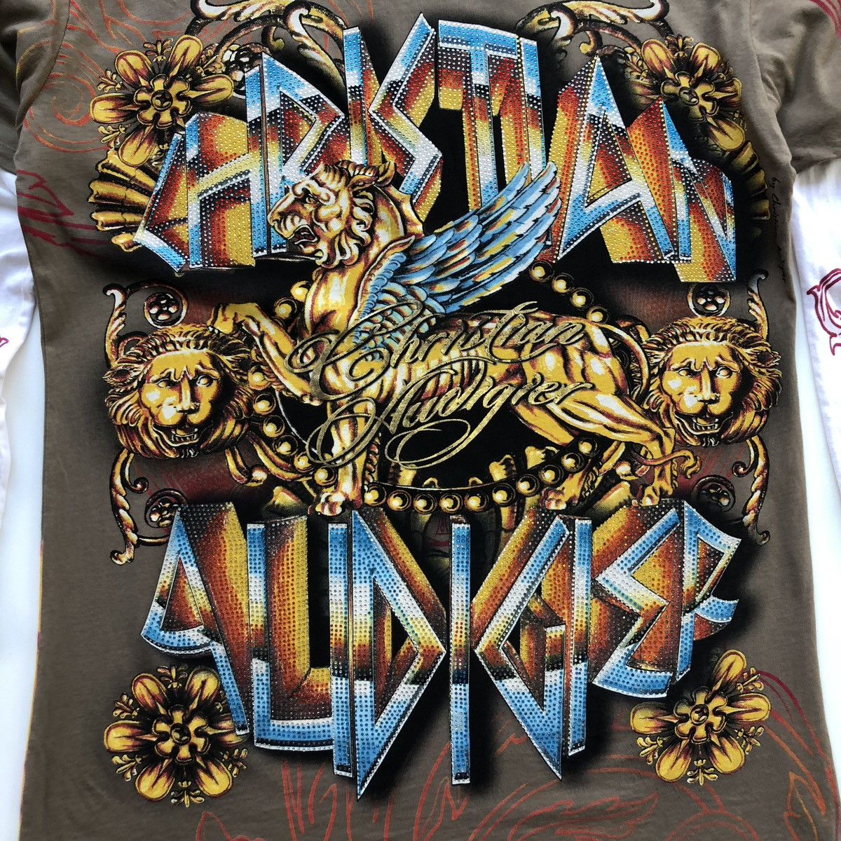 Christian Audigier Christian Audigier Tattoo Flame Printed Glitters Long Sleeve Size US M / EU 48-50 / 2 - 5 Thumbnail