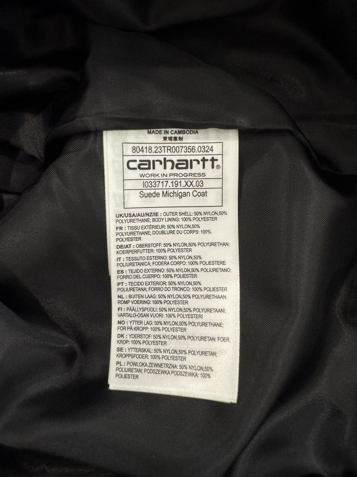 Carhartt Wip Carhartt WIP Suede Michigan Coat Blue Dove Grey Size Small Size US S / EU 44-46 / 1 - 7 Thumbnail