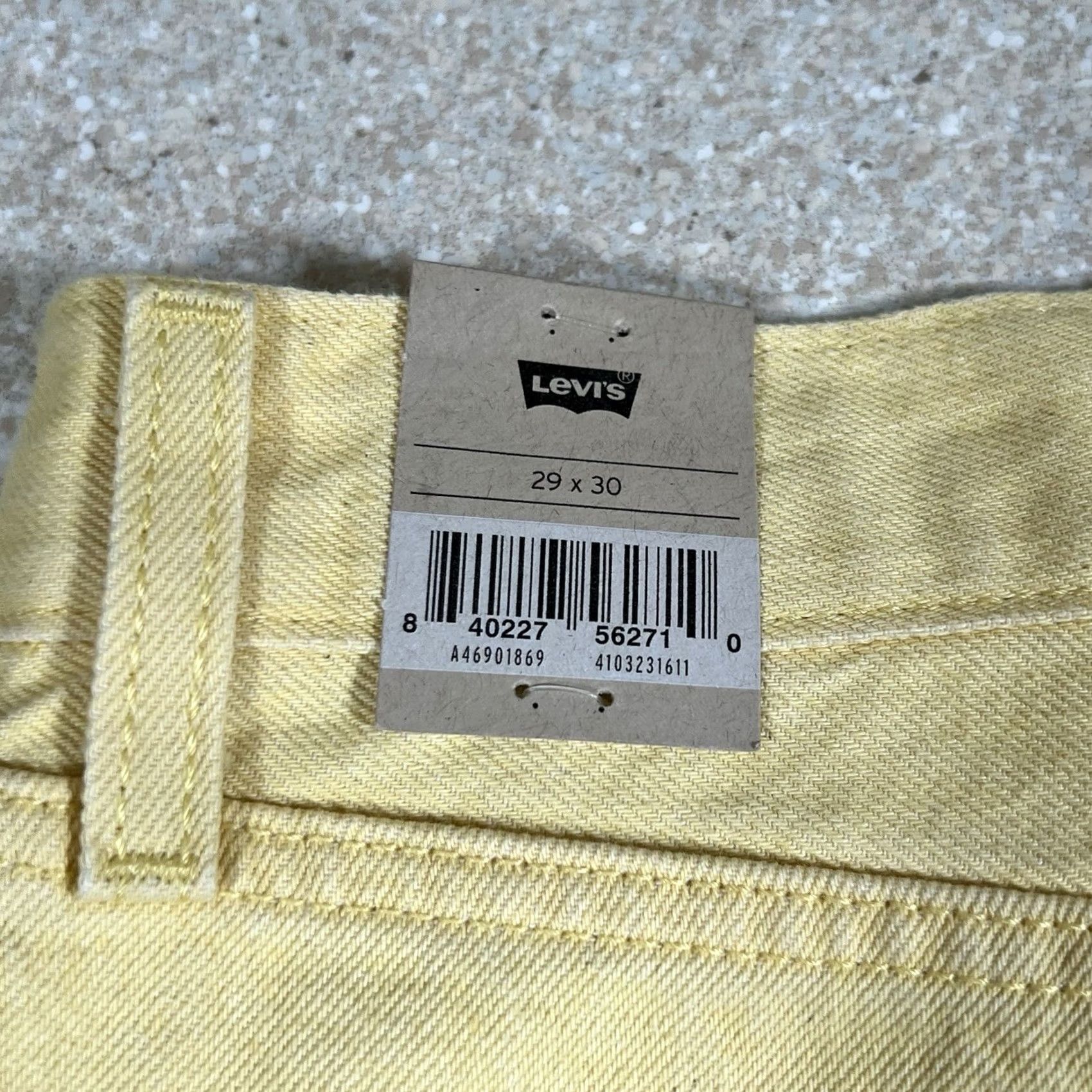 Levi's VINTAGE? Levis Jeans Womens 29 Middy Straight Mid Rise Yellow Denim Cotton 29x30 NWT Size 29" - 3 Thumbnail