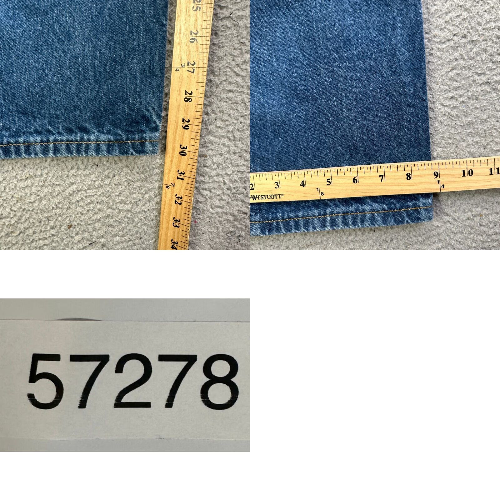 Levi's Levis 505 Jeans Mens 38X30 Blue Regular Straight Denim 100% Cotton Distressed Vintage No N/A Size US 38 / EU 54 - 8 Thumbnail