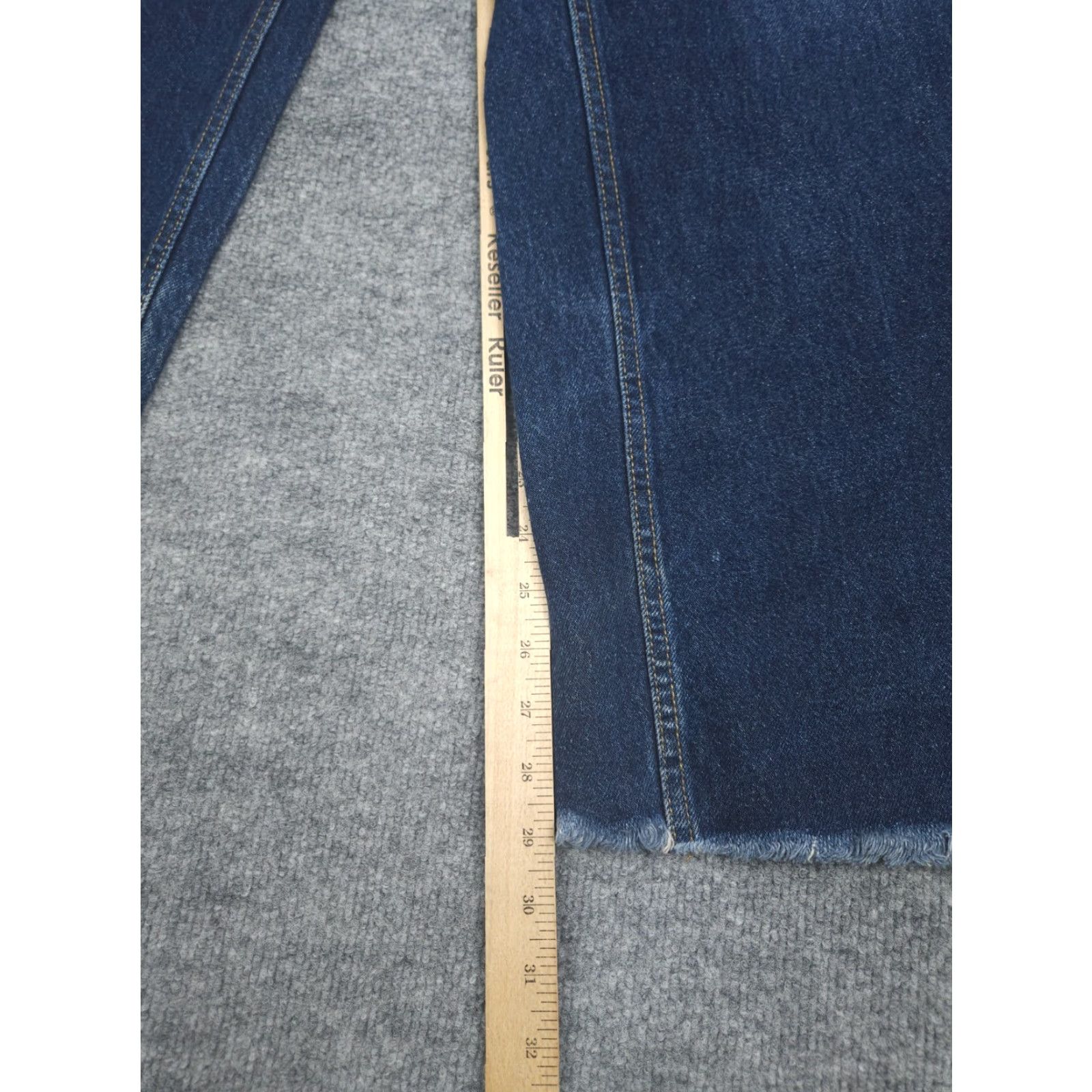Anchor Blue VINTAGE Anchor Blue Jeans (Men's) Baggy 34 x 34 Blue Distressed Raw Hem 90s Size US 34 / EU 50 - 7 Thumbnail