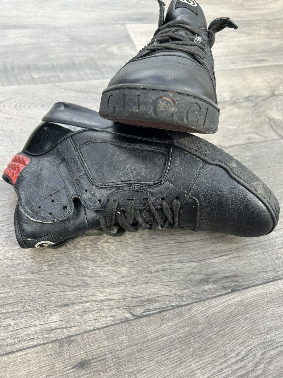 Gucci Gucci Interlocking G Logo High-Top Sneakers Size US 9 / EU 42 - 10 Thumbnail