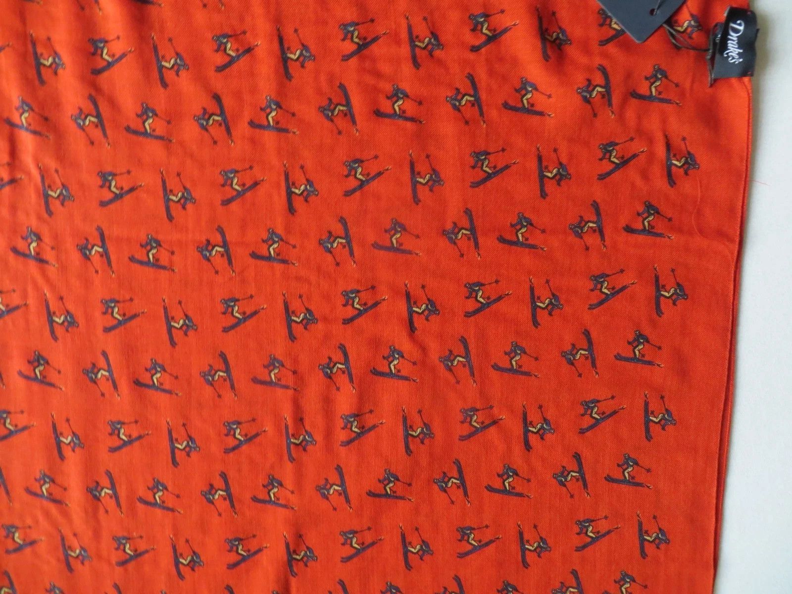 Drake's SKI PRINT LARGE SCARF Size ONE SIZE - 4 Thumbnail