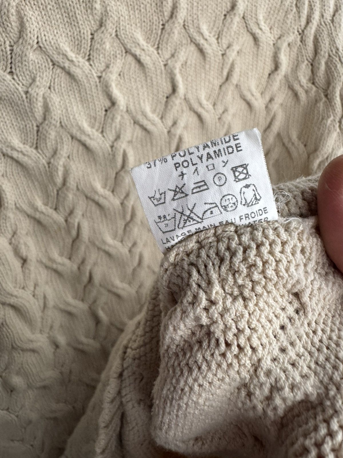Other Tiki Tirawa Paris Cream Cable Knit Sweater High Neck Sz S Size S / US 4 / IT 40 - 8 Thumbnail