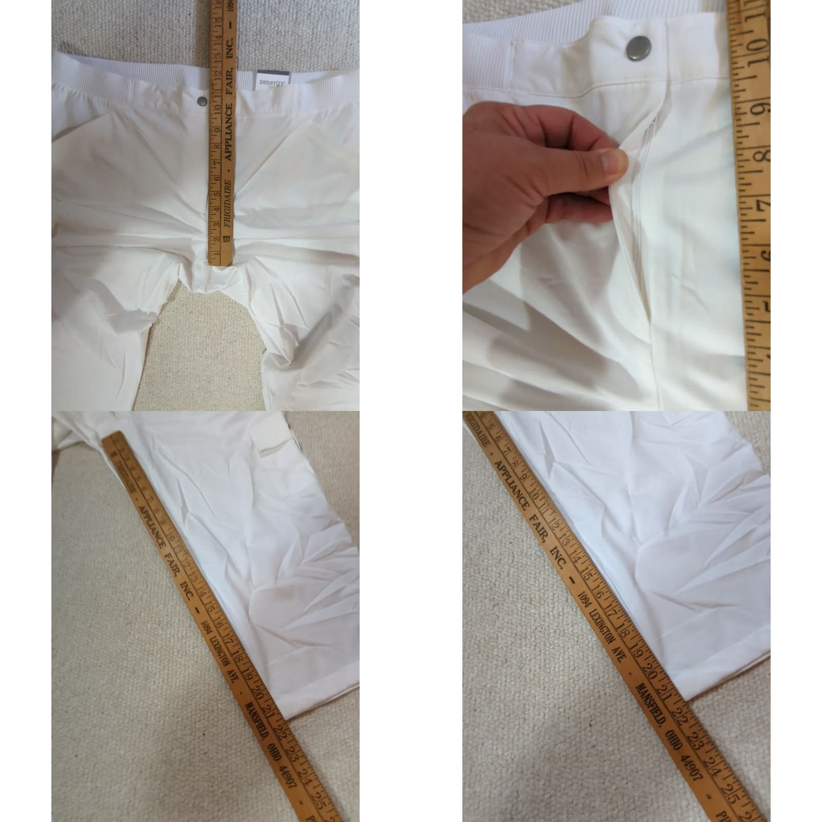 Vintage Chico's Zenergy Neema Dylan Cargo Crop Pants Size 3 Regular White Beach Womens Size 26" / US 2 / IT 38 - 9 Thumbnail