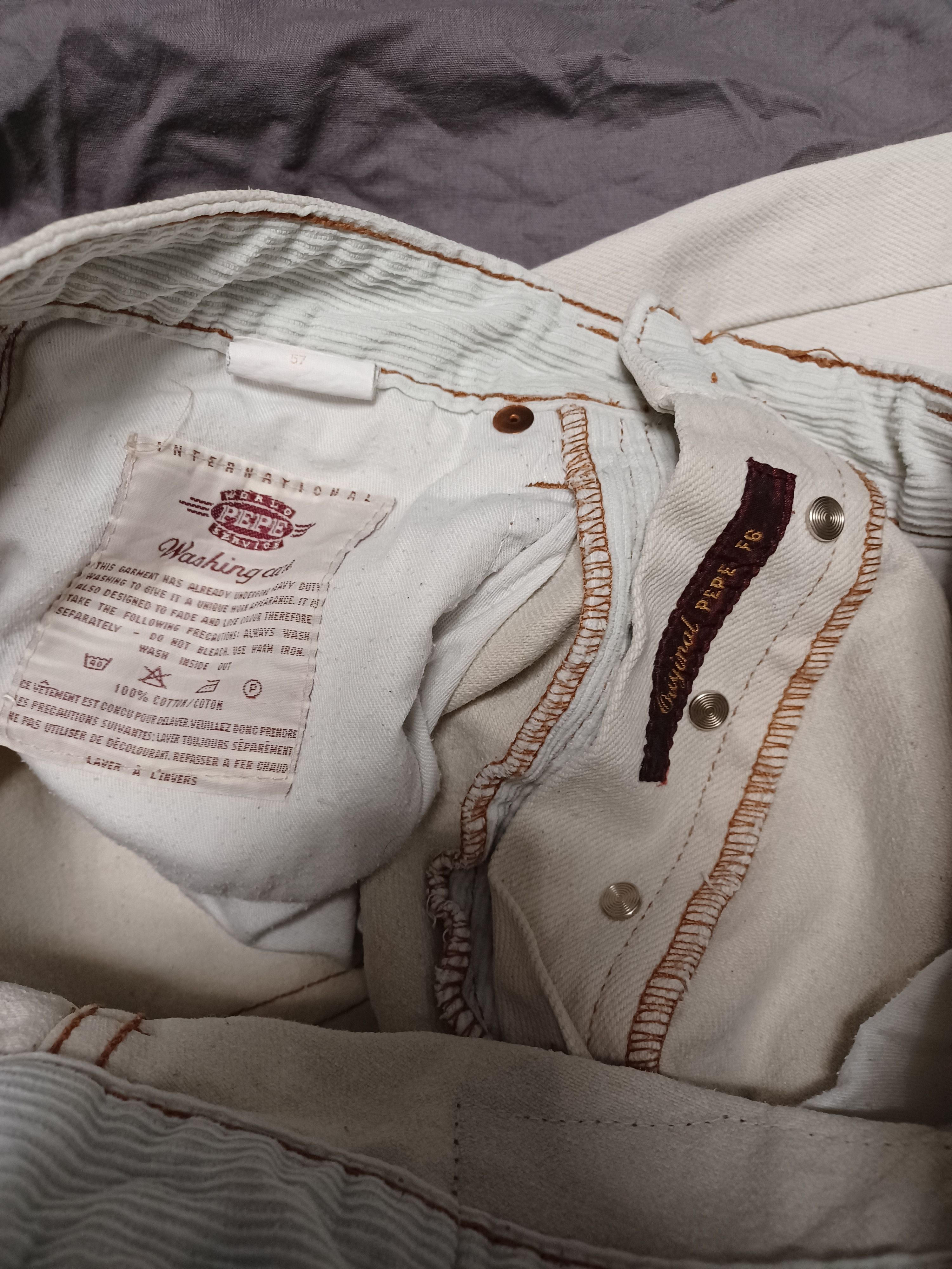 Pepe Jeans PEPE JEANS VINTAGE 90S MADE IN HONG KONG WHITE DENIM Size US 29 - 8 Thumbnail