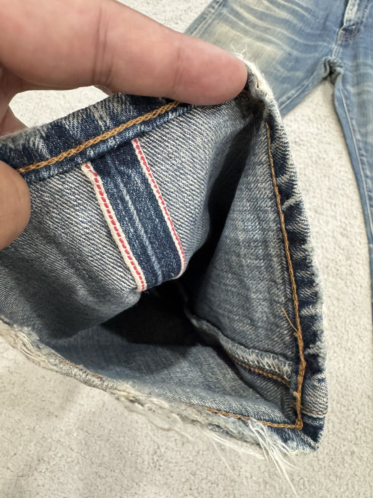 Levi's Best Buy‼️ Vintage 90's Levis 505 Thrashed Selvedge Denim Size US 34 / EU 50 - 10 Thumbnail