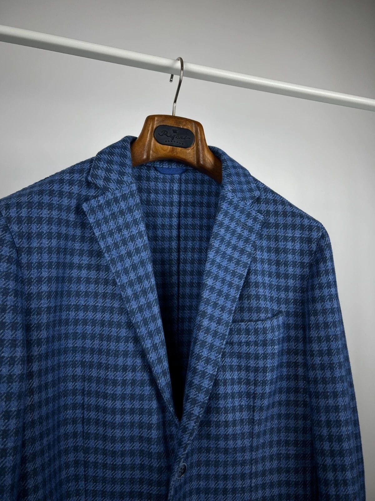 Boggi Milano Check Unlined Wool Blend Patch Pocket Blazer