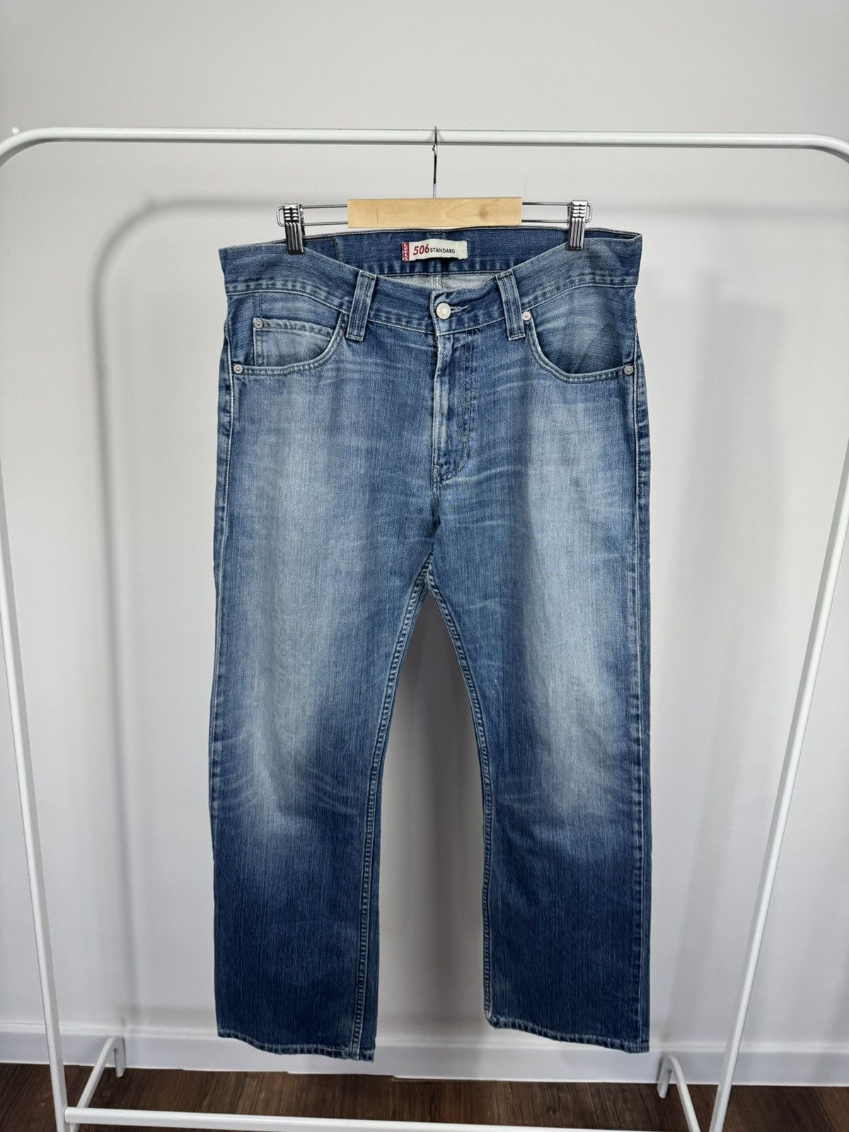 Levi's Levi’s 506 Standard Men’s Jeans W36 Faded Blue Denim Pants Size US 36 / EU 52 - 10 Thumbnail