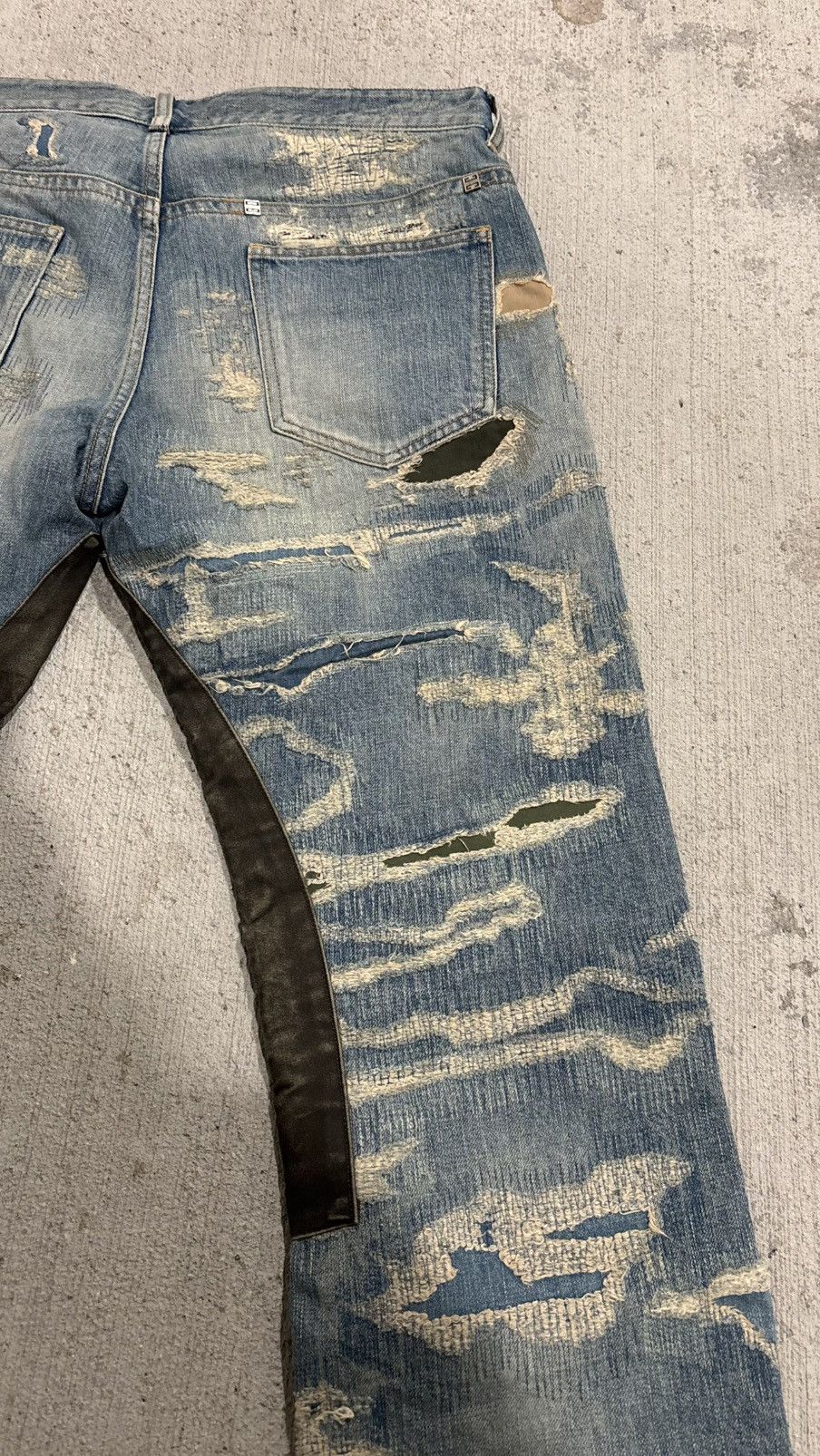Givenchy Givenchy Moleskin Boro Denim Size US 33 - 16 Thumbnail