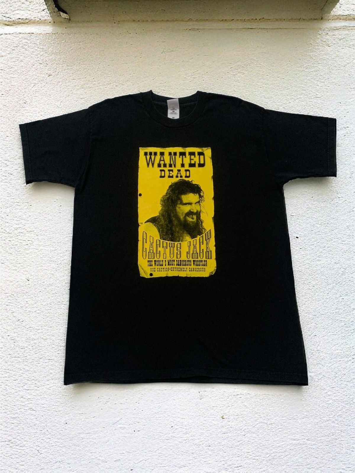 Vintage × WWE × WWF Vintage 90s Mankind Mike Foley AKA Cactus Jack Wanted Tshirt Size US L / EU 52-54 / 3 - 1 Thumbnail