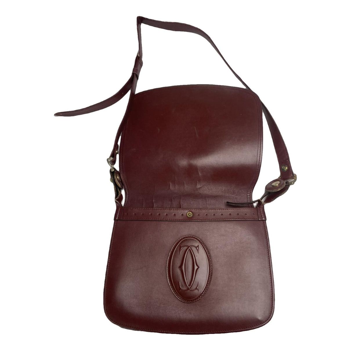 Cartier Burgundy Leather Handbag Size ONE SIZE - 1 Thumbnail