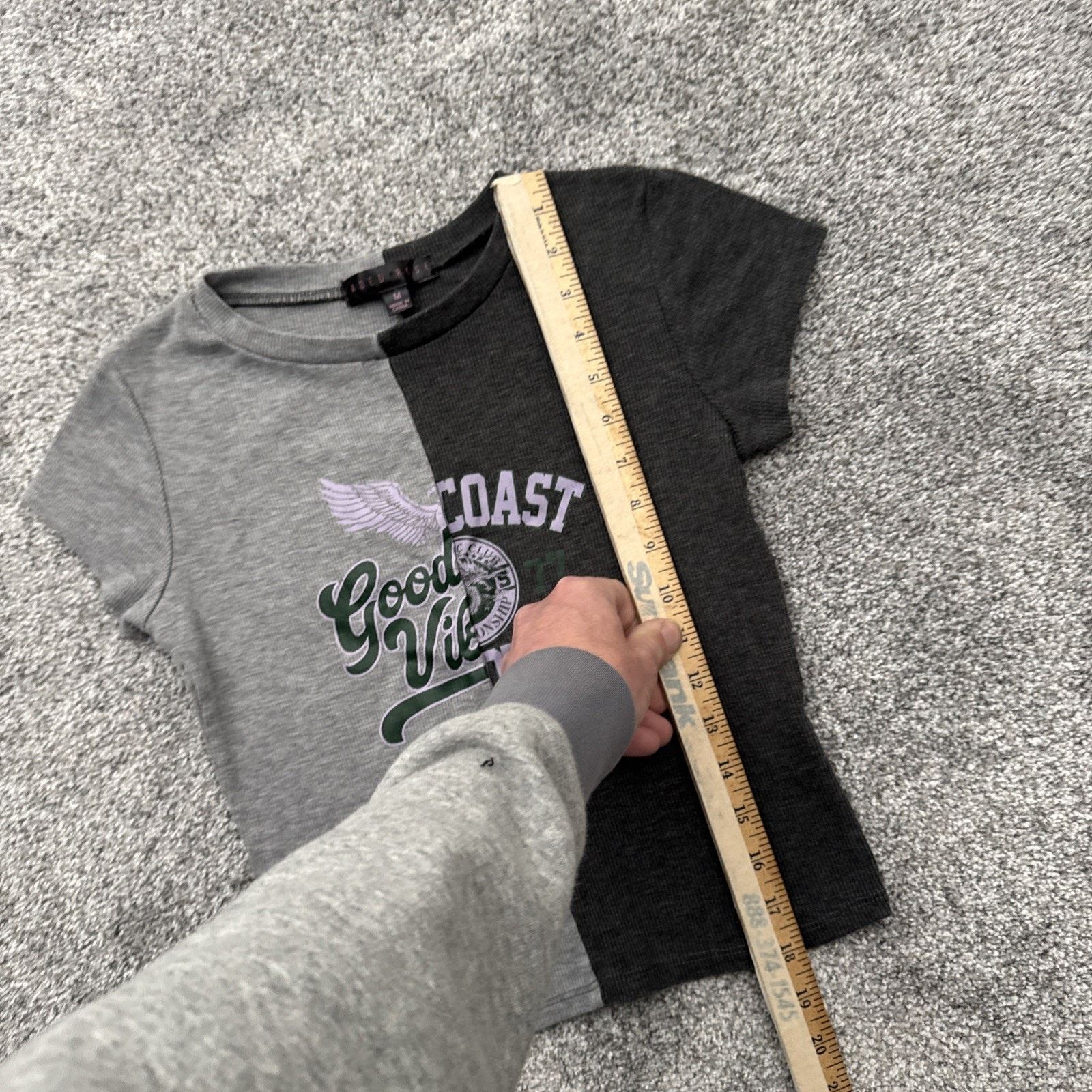 Other Y2K Style Tee Womens M Grunge Cropped Patchwork Skater Size M / US 6-8 / IT 42-44 - 2 Thumbnail
