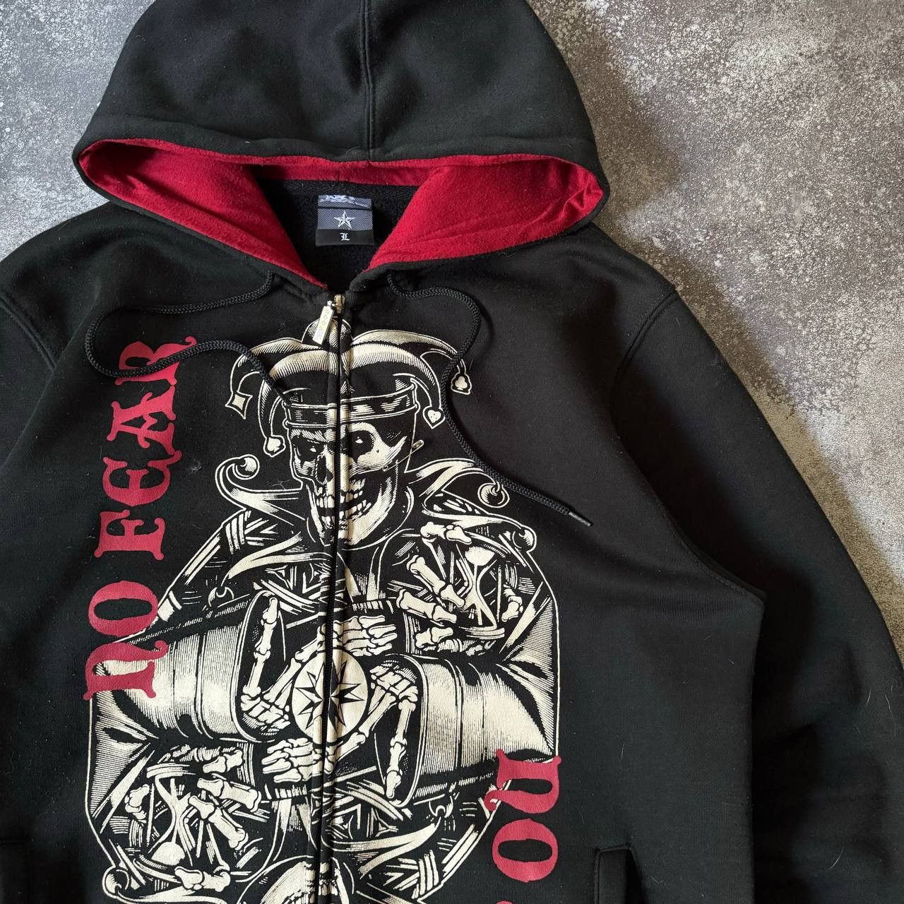 If Six Was Nine × Japanese Brand × No Fear No Fear Vintage Joker Zip Hoodie Size US L / EU 52-54 / 3 - 5 Thumbnail