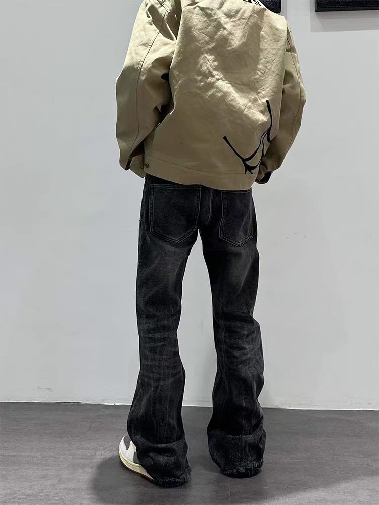 Japanese Brand × Jean Vintage Street Hip Hop Washed Faded Black Ripped Jeans Size US 32 / EU 48 - 5 Thumbnail