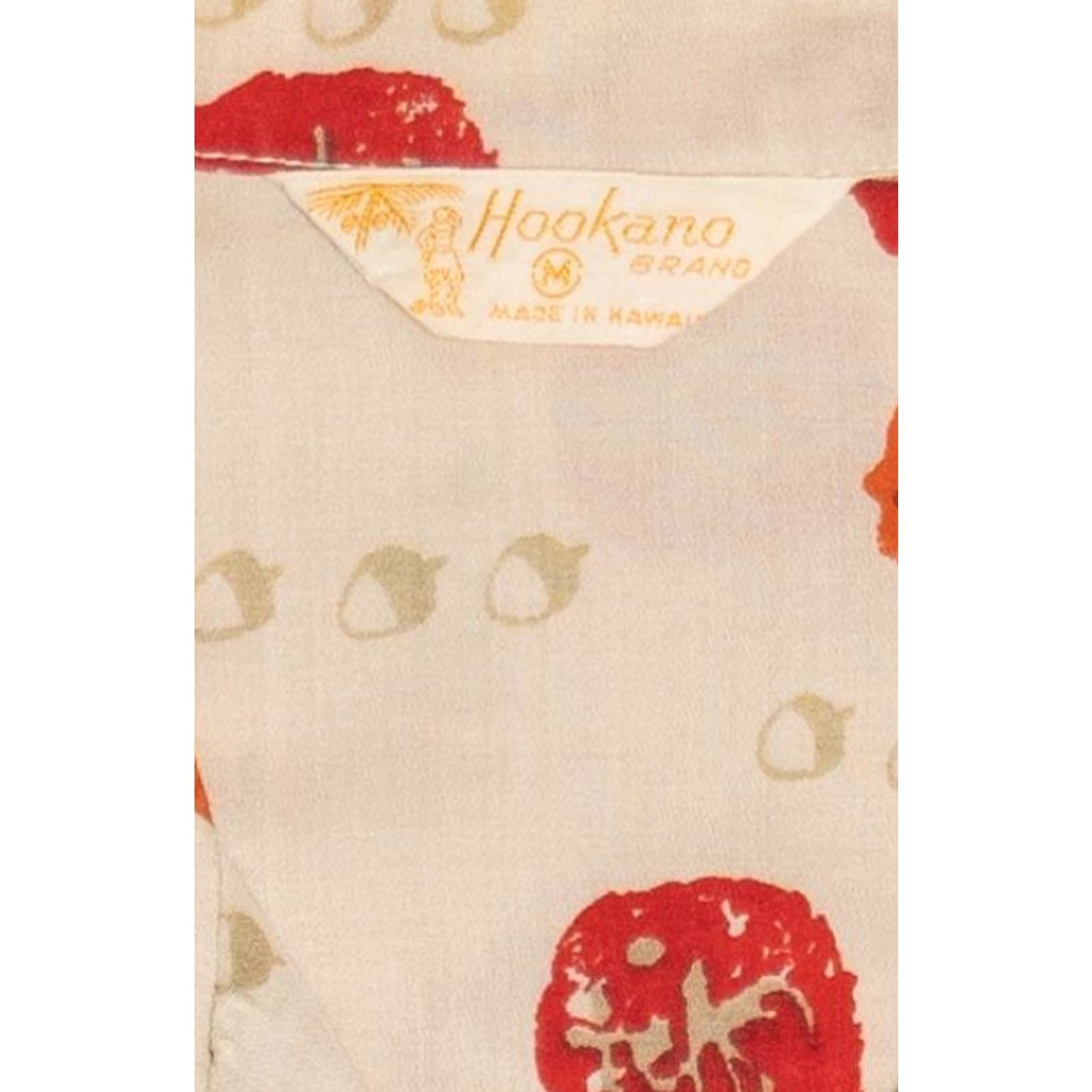 Vintage VINTAGE Hookano Brand Hawaiian Shirt Long Sleeve Adult Medium Beige 1950s Rare Made in USA Size US M / EU 48-50 / 2 - 7 Thumbnail
