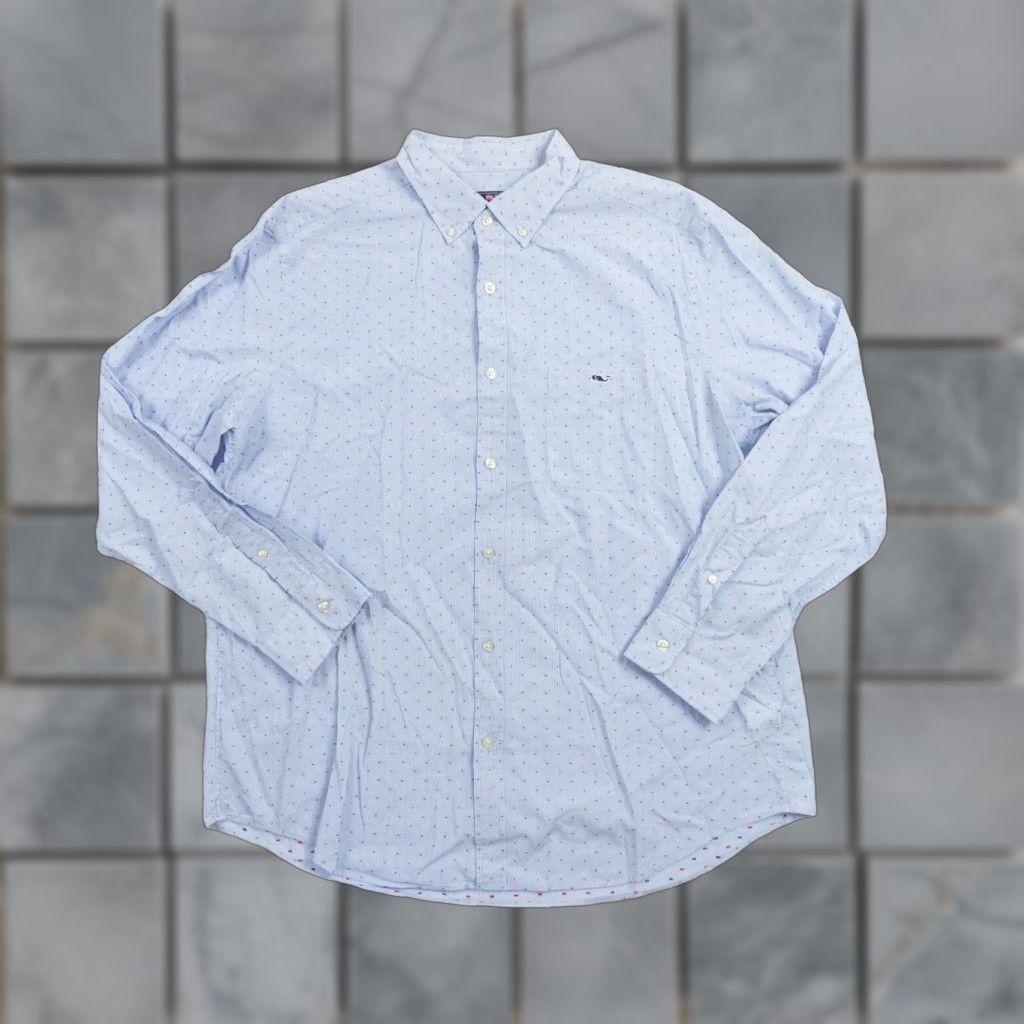 Vineyard Vines Vineyard Vines Men's Classic Fit Tucker Shirt XL Blue Polka Dot Button-Up Preppy Size US XL / EU 56 / 4 - 1 Thumbnail