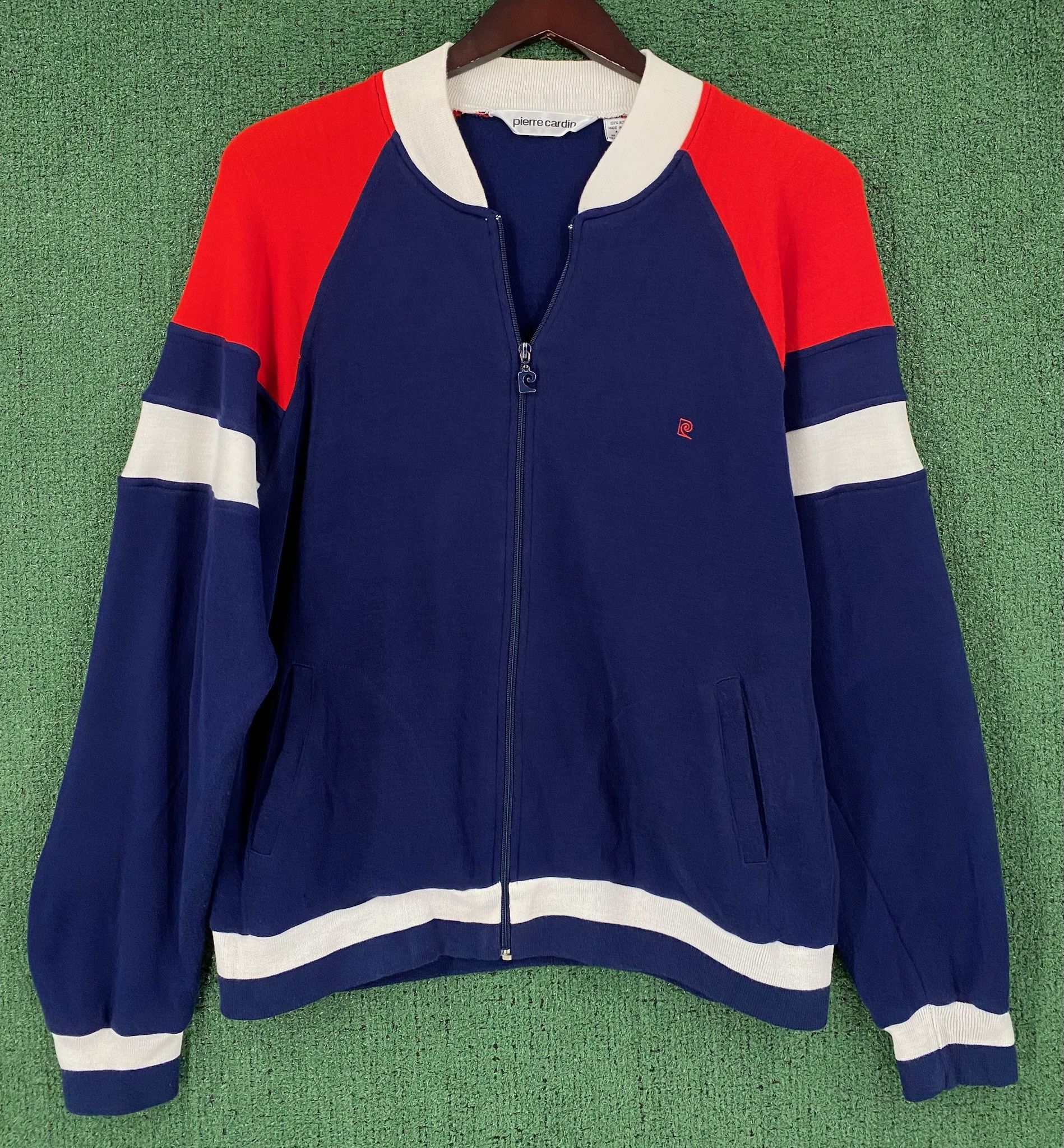 Pierre Cardin 80’s Pierre Cardin Navy Blue Red & White Track Jacket XL Size US XL / EU 56 / 4 - 1 Thumbnail