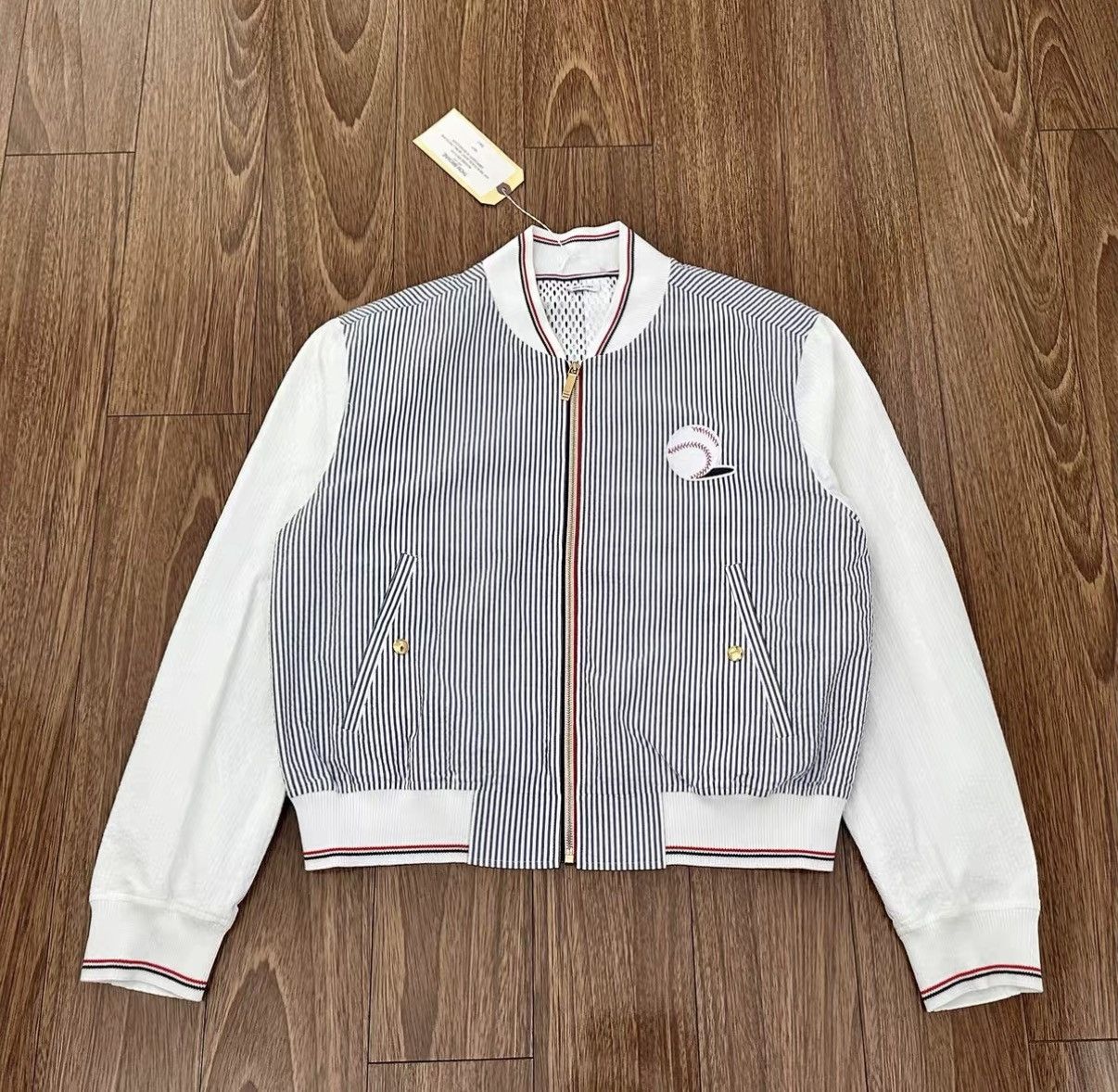 Thom Browne THOM BROWNE BLOUSON JACKET PATCH EMBROIDERY baseball jacket Size US M / EU 48-50 / 2 - 1 Thumbnail